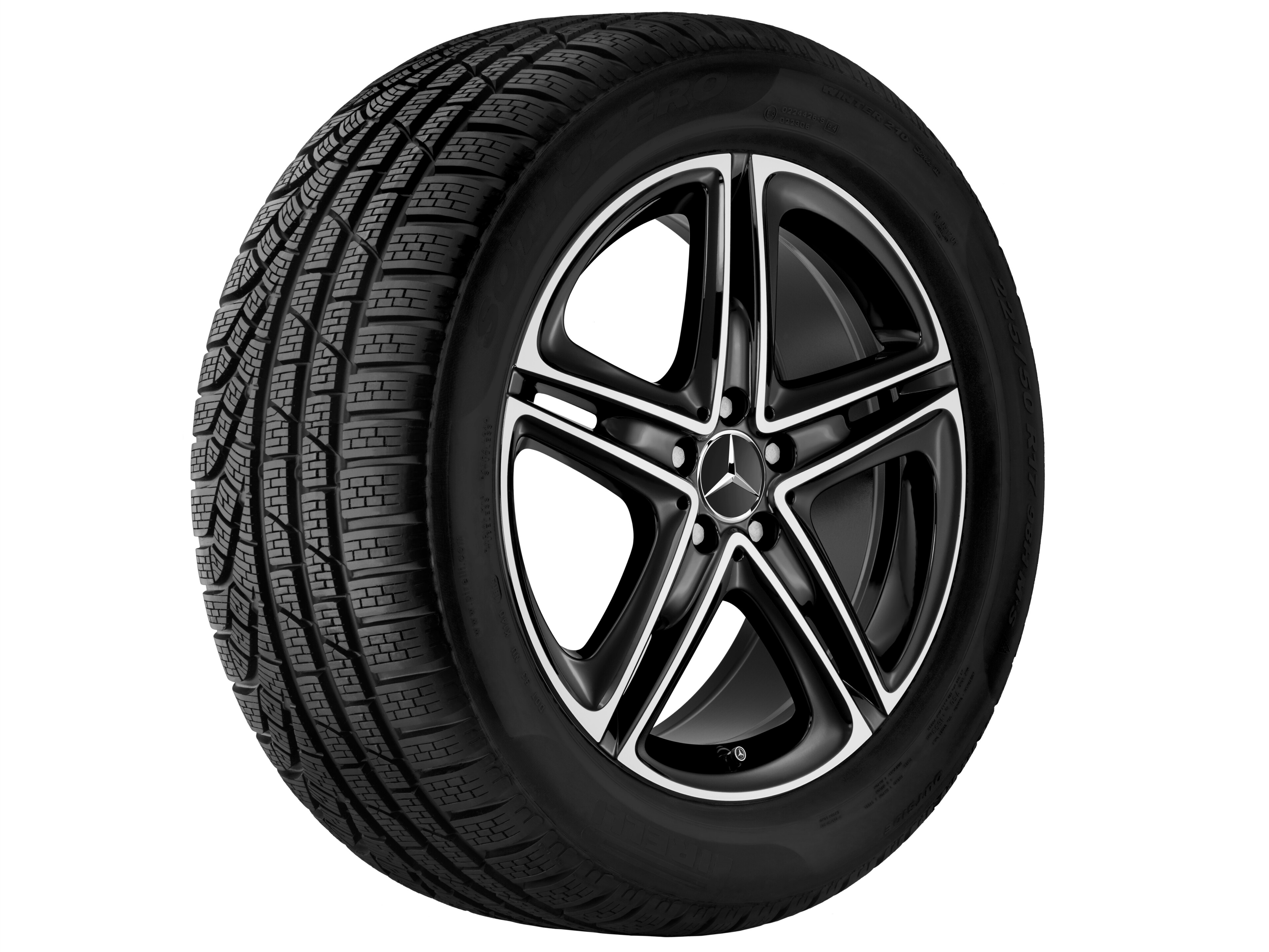 5-twin-spoke wheel, 48.3 cm (19-inch), High-sheen finish - 9 J x 19 ET 53, black, high-sheen