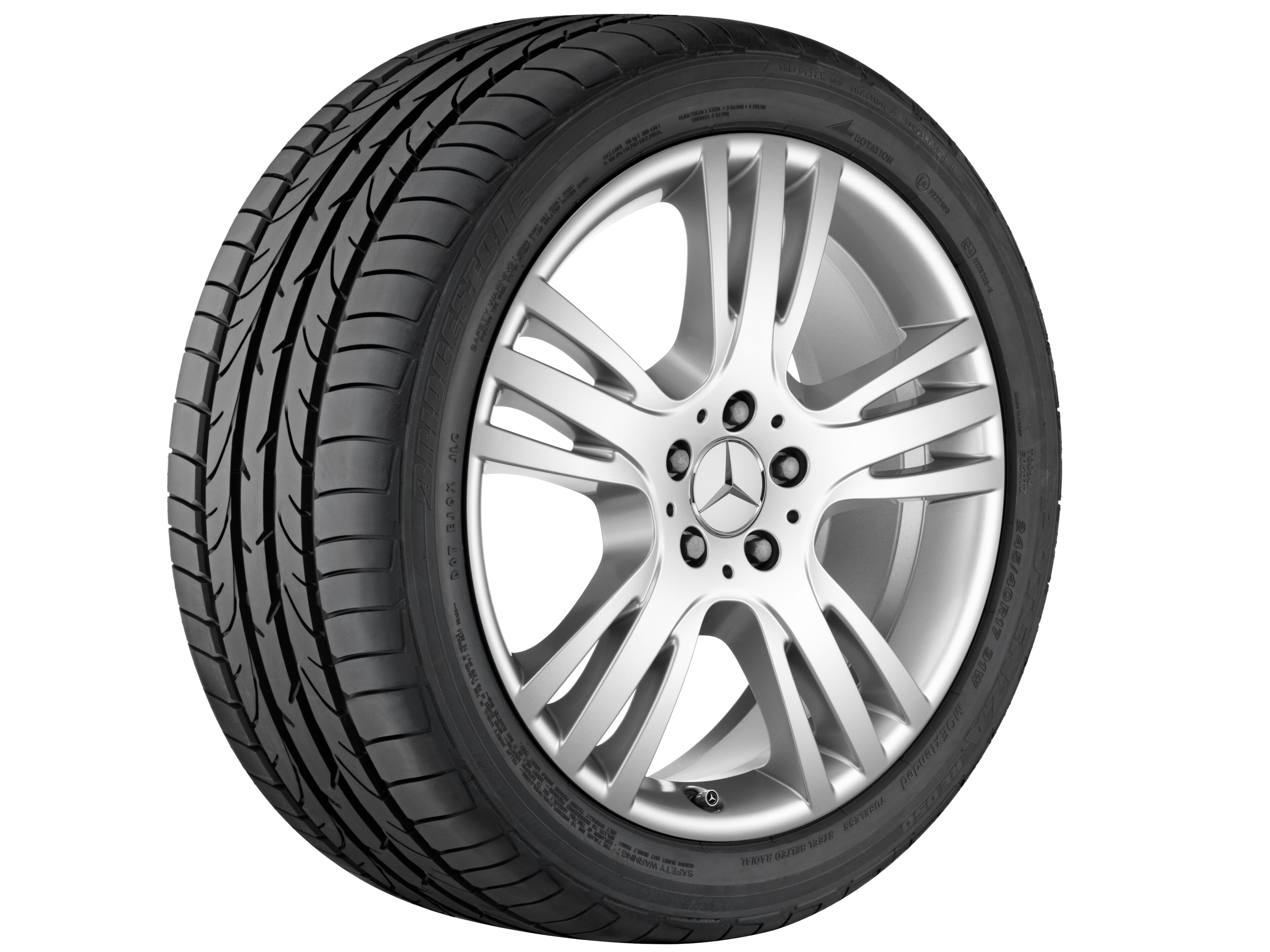 5-triple-spoke wheel, 48.3 cm (19-inch) - 7,5 J x 19 ET 47, titanium silver, painted