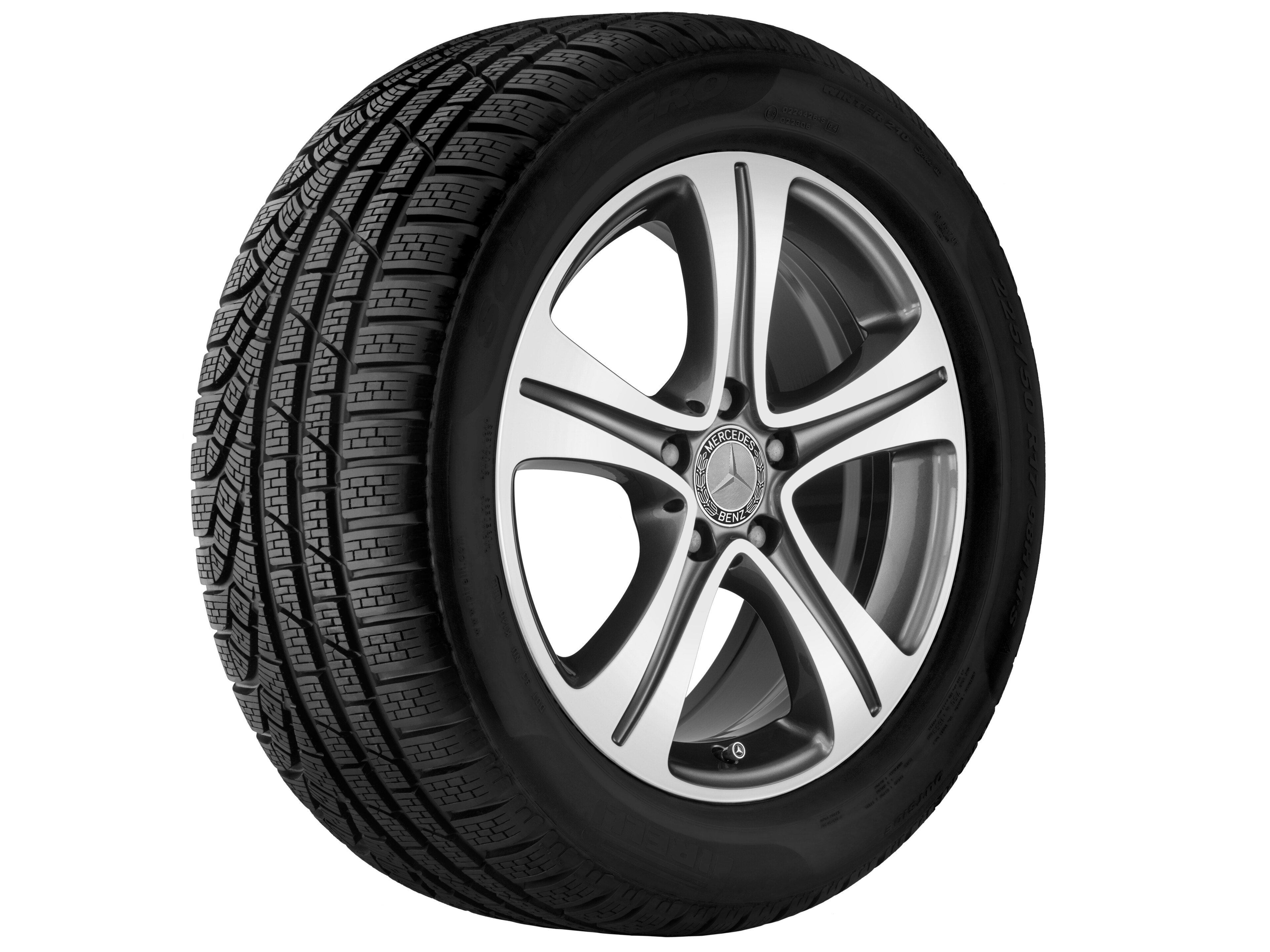 5-spoke wheel, 45.7 cm (18-inch) - 8 J x 18 ET 43, tremolite metallic, high-sheen