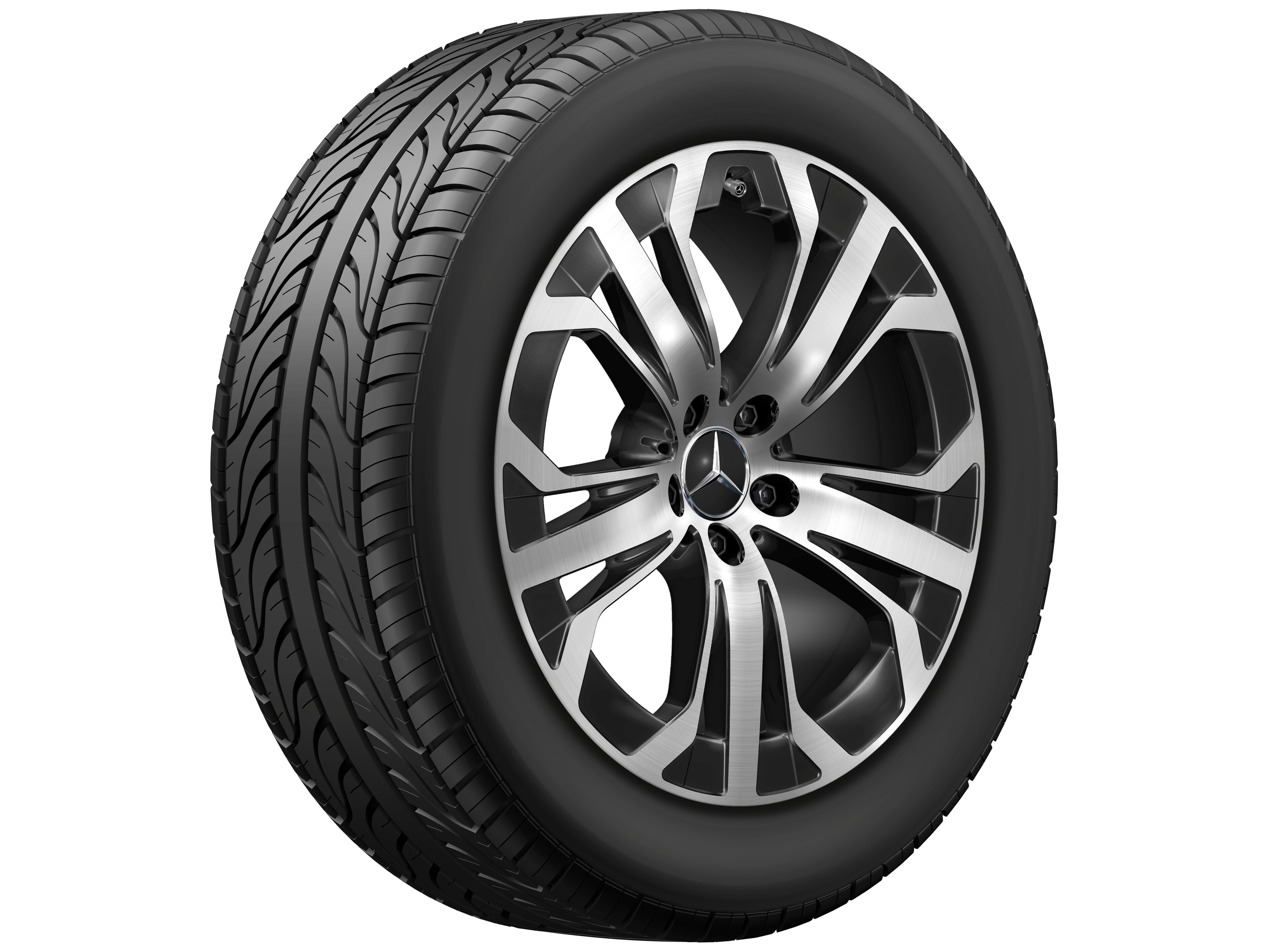5-triple-spoke wheel, 48.3 cm (19-inch), High-sheen finish - 8 J x 19 ET 32,5, black, high-sheen