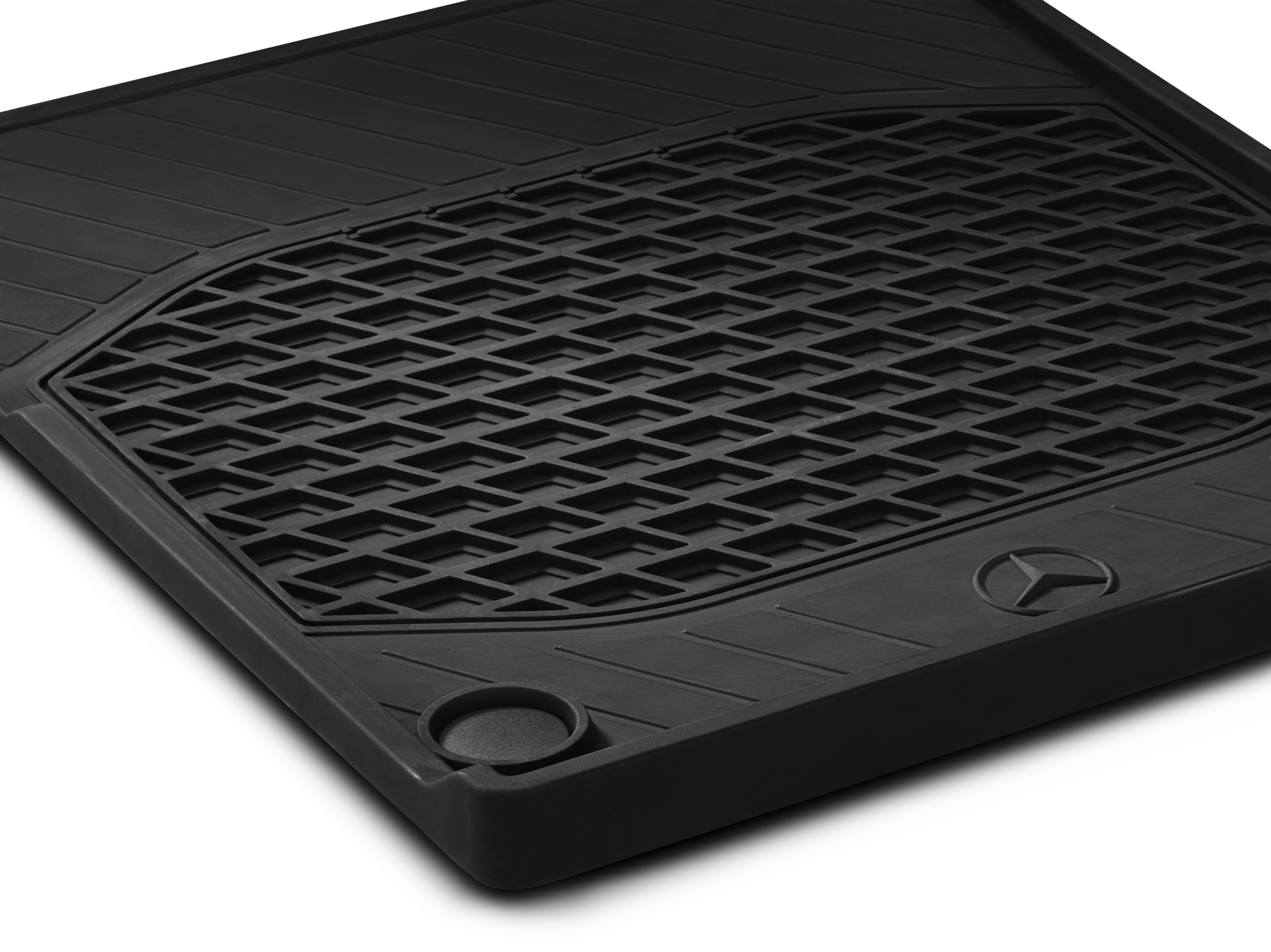 All-season floor mats Driver/front passenger's mat, Set of 2 - LHD, black