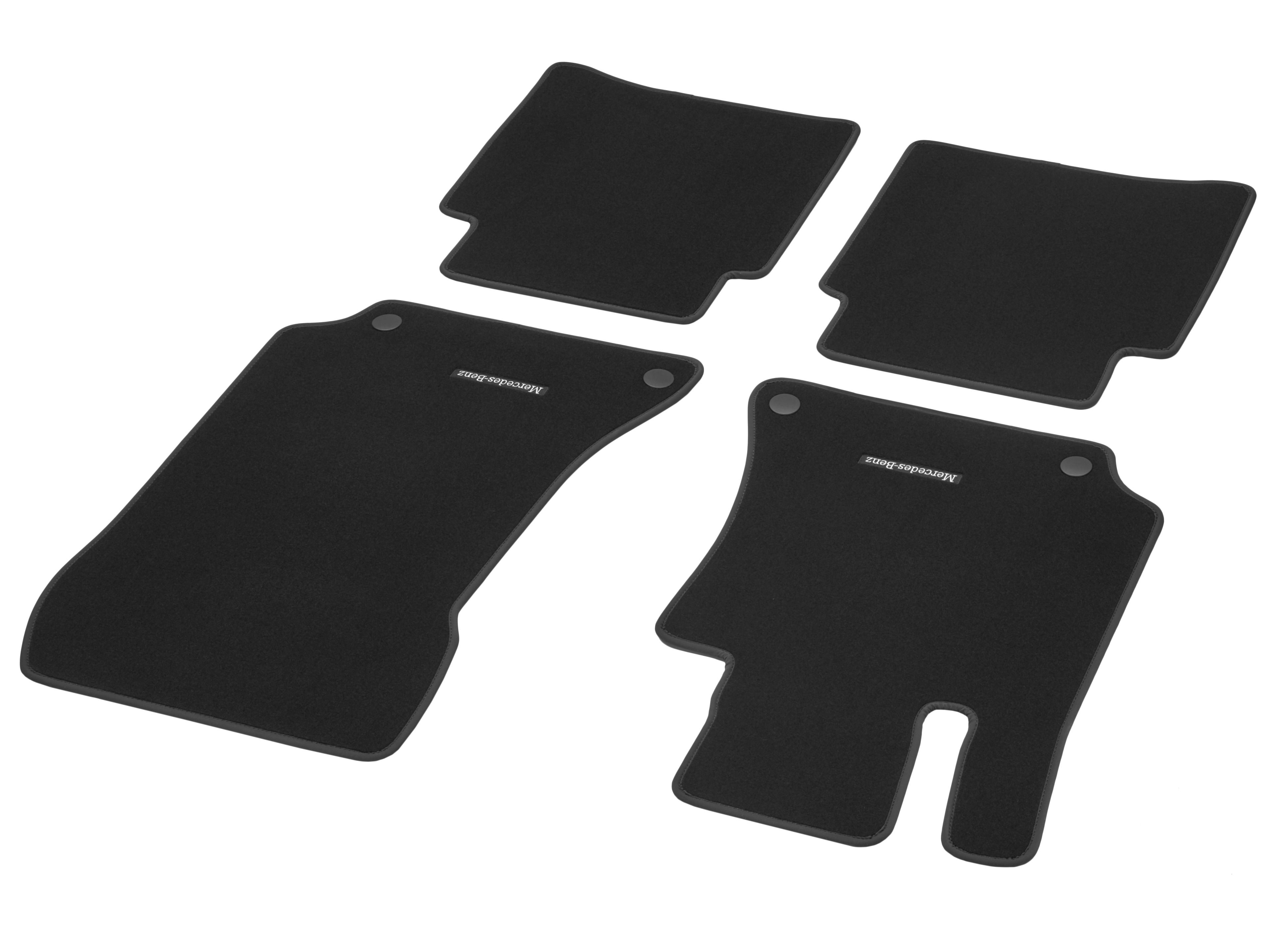 Velour floor mats CLASSIC, Set, Set of 4 - LHD, black