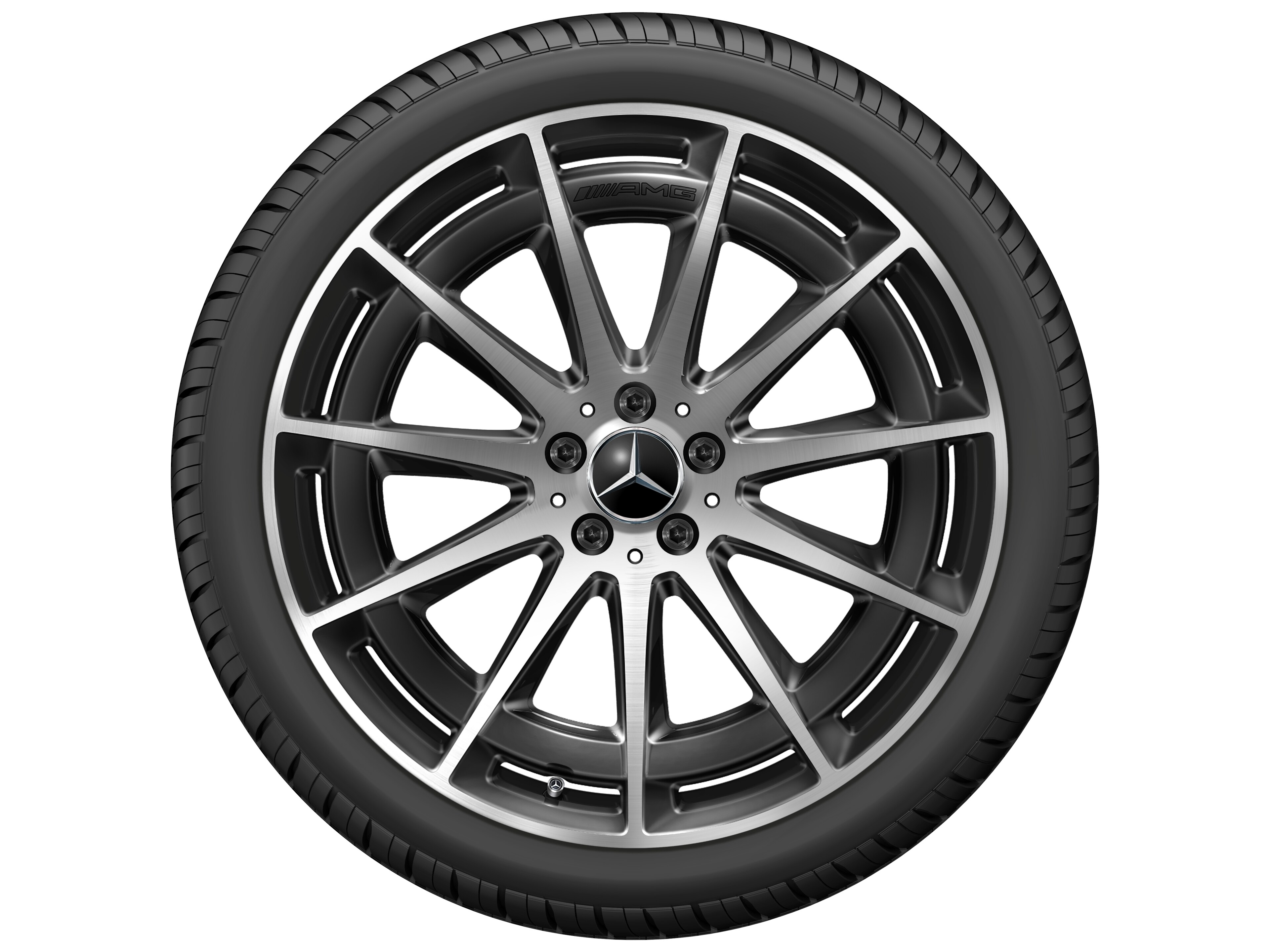 AMG multi-spoke wheel, 53.3 cm (21-inch) - 9,5 J x 21 ET 41,5, black, high-sheen