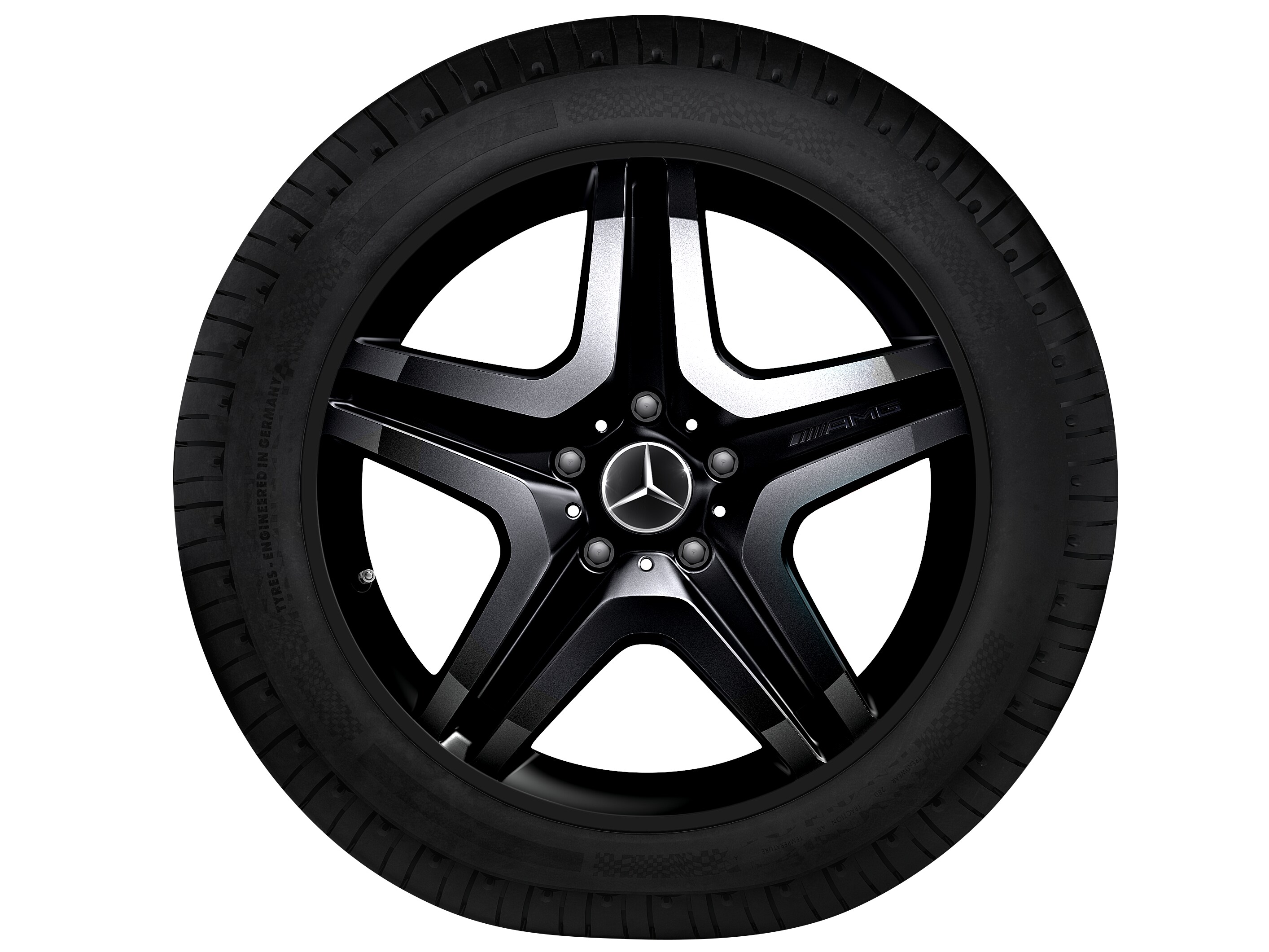 AMG 5-spoke wheel, 50.8 cm (20-inch) - 9,5 J x 20 ET 50, black, glossy