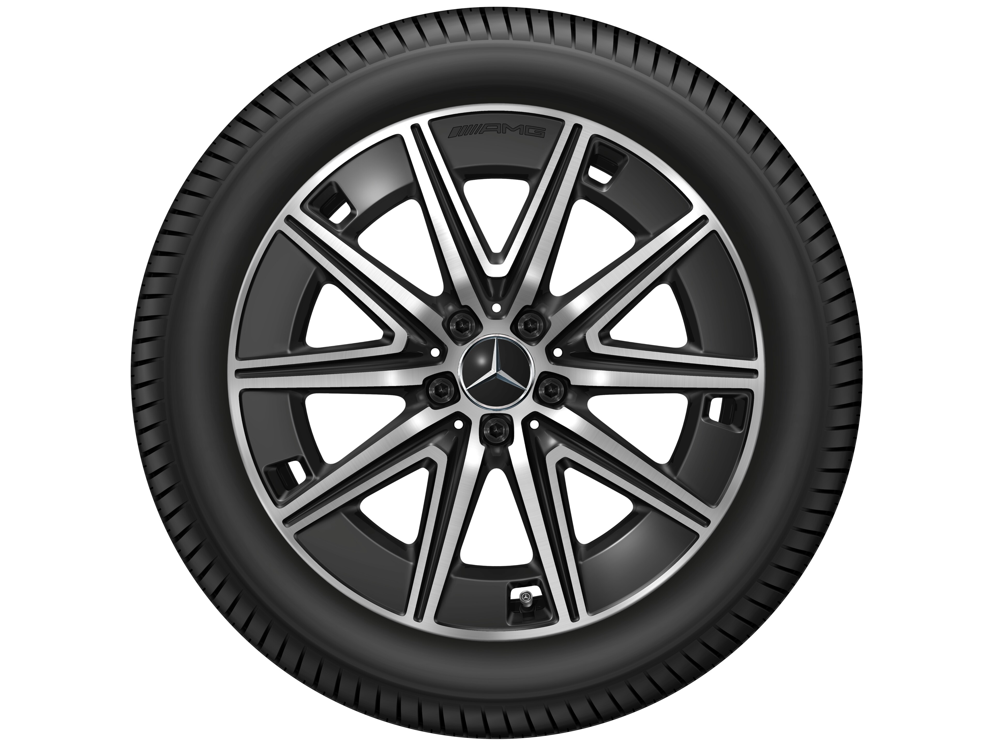 AMG 10-spoke wheel, 48.3 cm (19-inch) - 7,5 J x 19 ET 53,5, black, high-sheen
