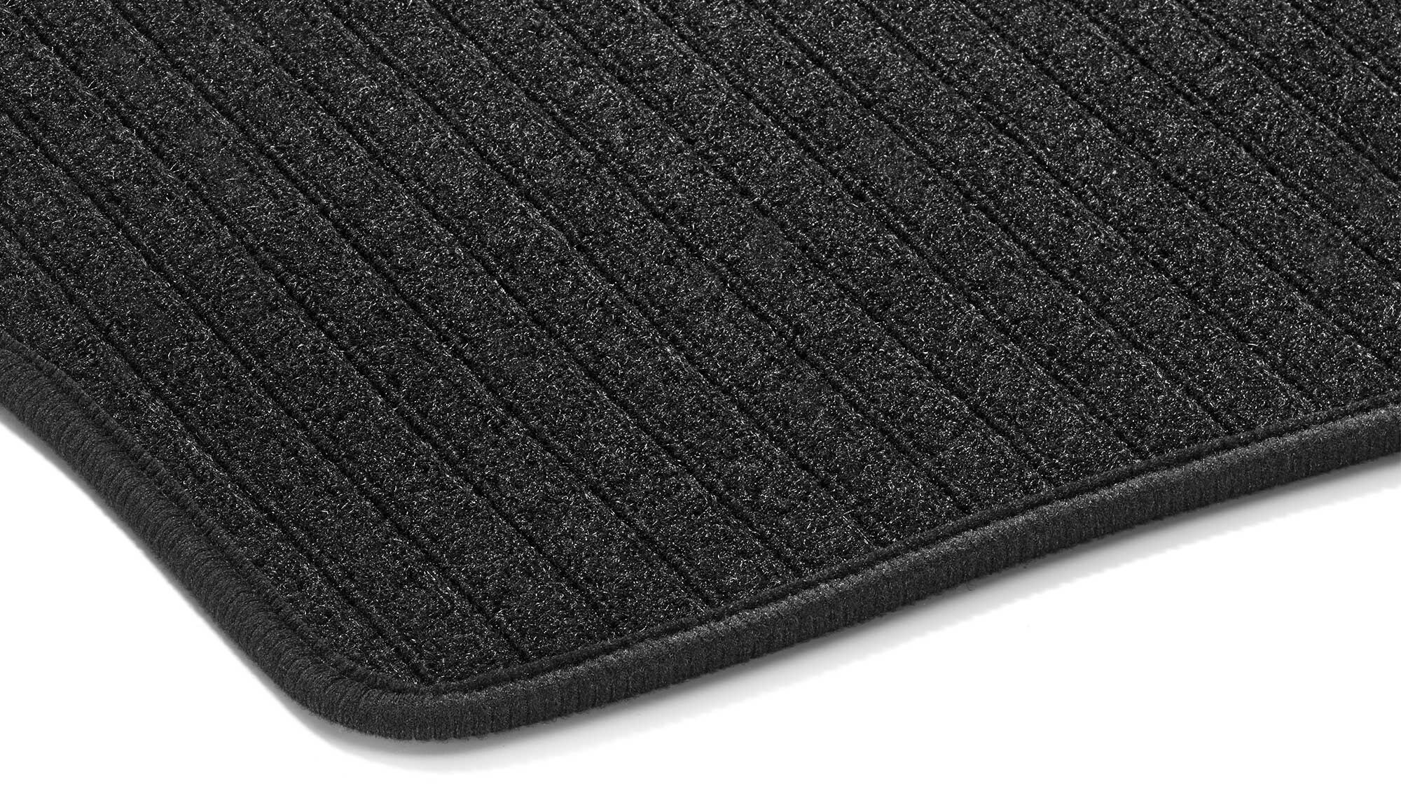 Ribbed mats, CLASSIC, Rear, Set of 2 - LHD/RHD, black