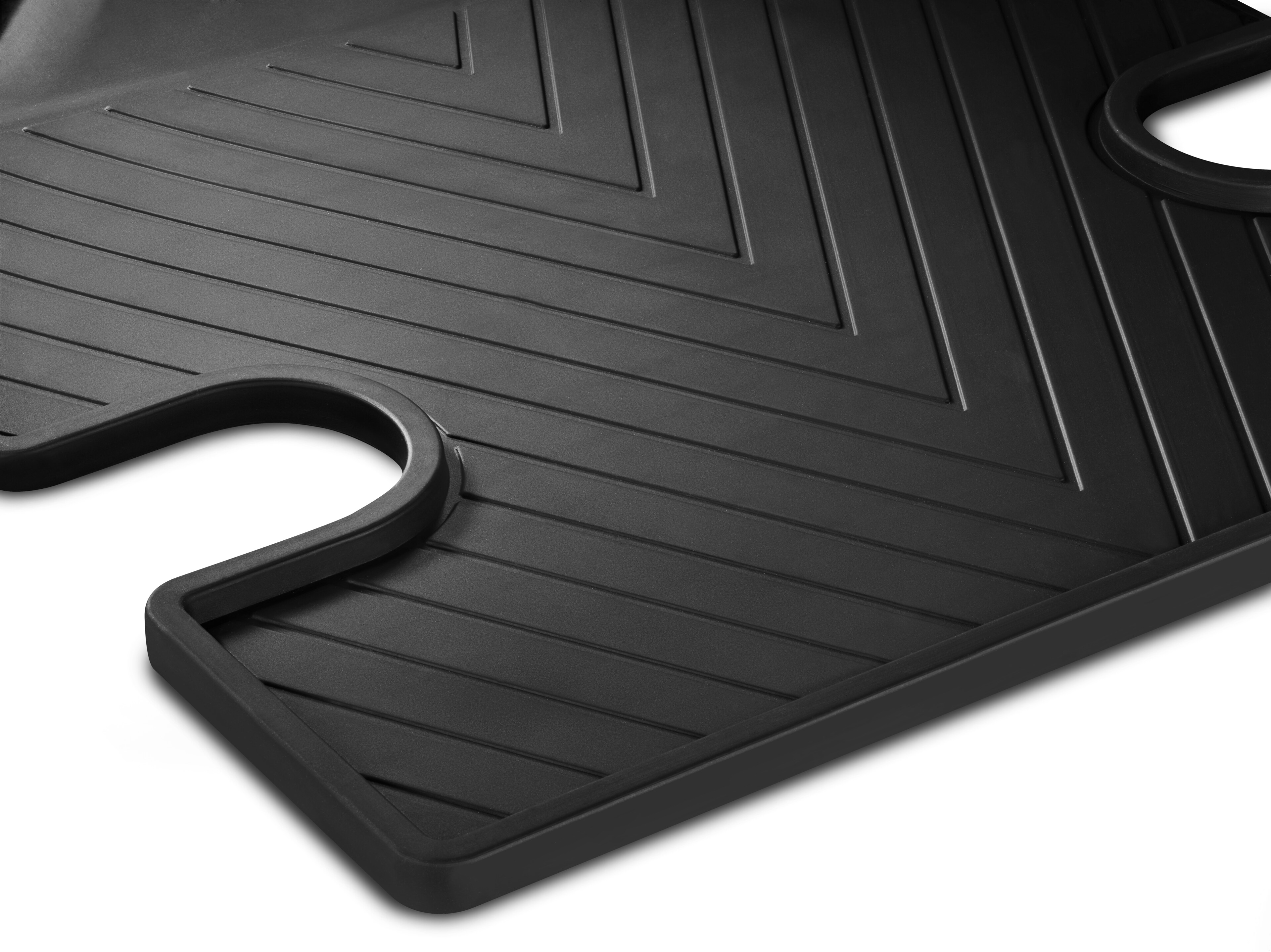 All-season mats, Centre mat, w/o S23 (front passenger seat 2-seater), with floor air duct (H00), Set of 1 - LHD/RHD, black
