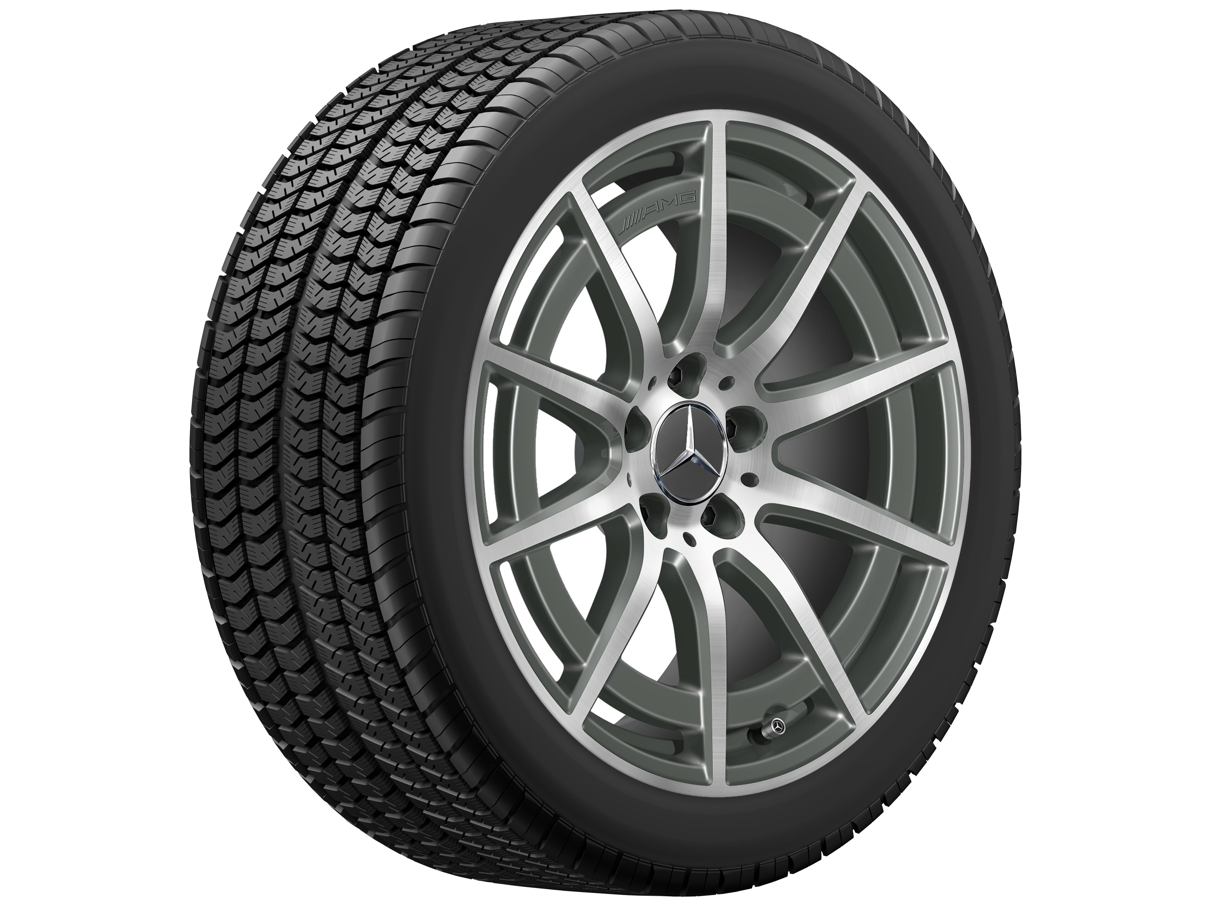 AMG 10-spoke wheel, 48.3 cm (19-inch) - 8 J x 19 ET 49, tantalite grey, high-sheen