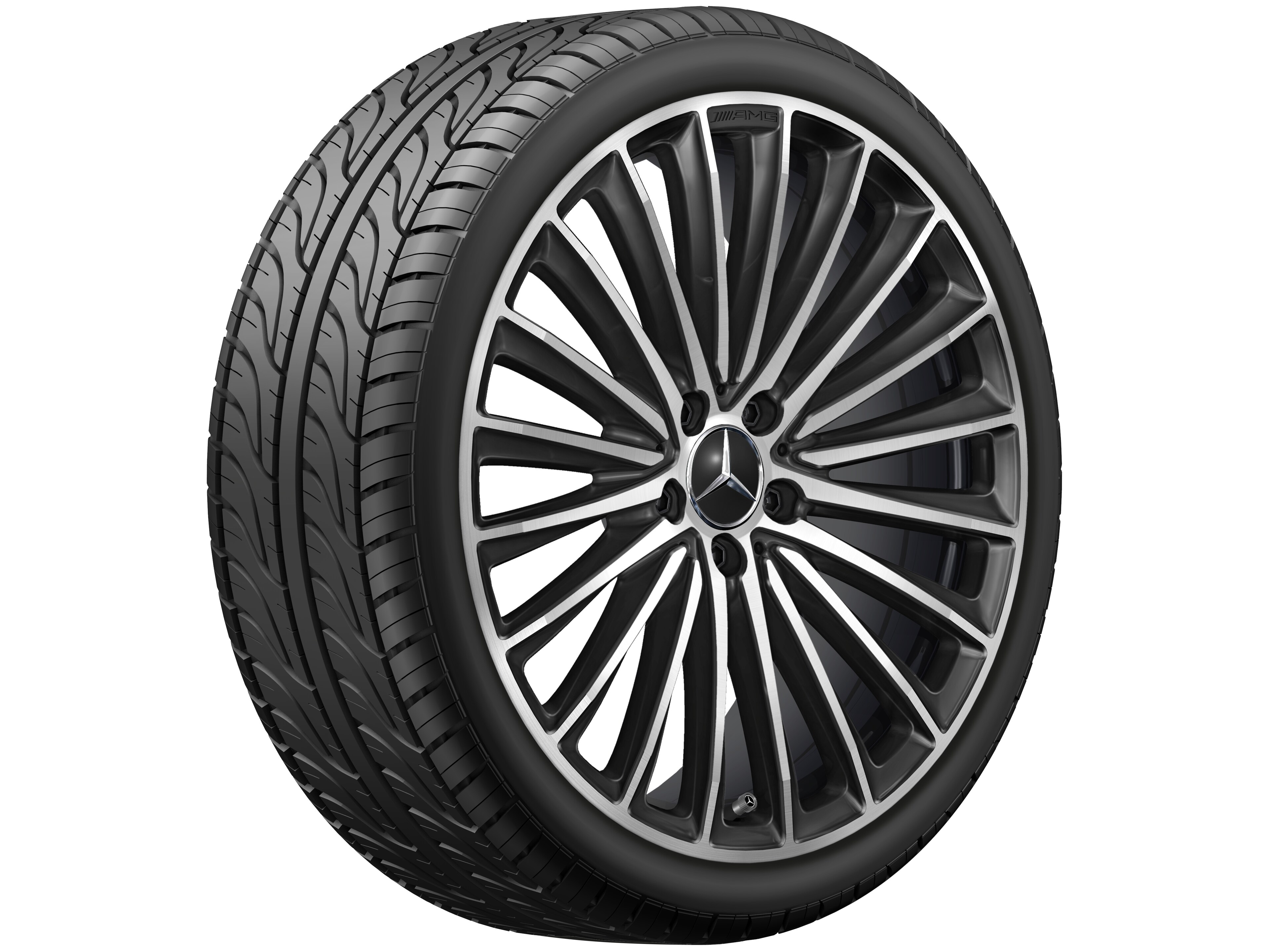 AMG multi-spoke wheel, 50.8 cm (20-inch) - 8 J x 20 ET 33, black, high-sheen