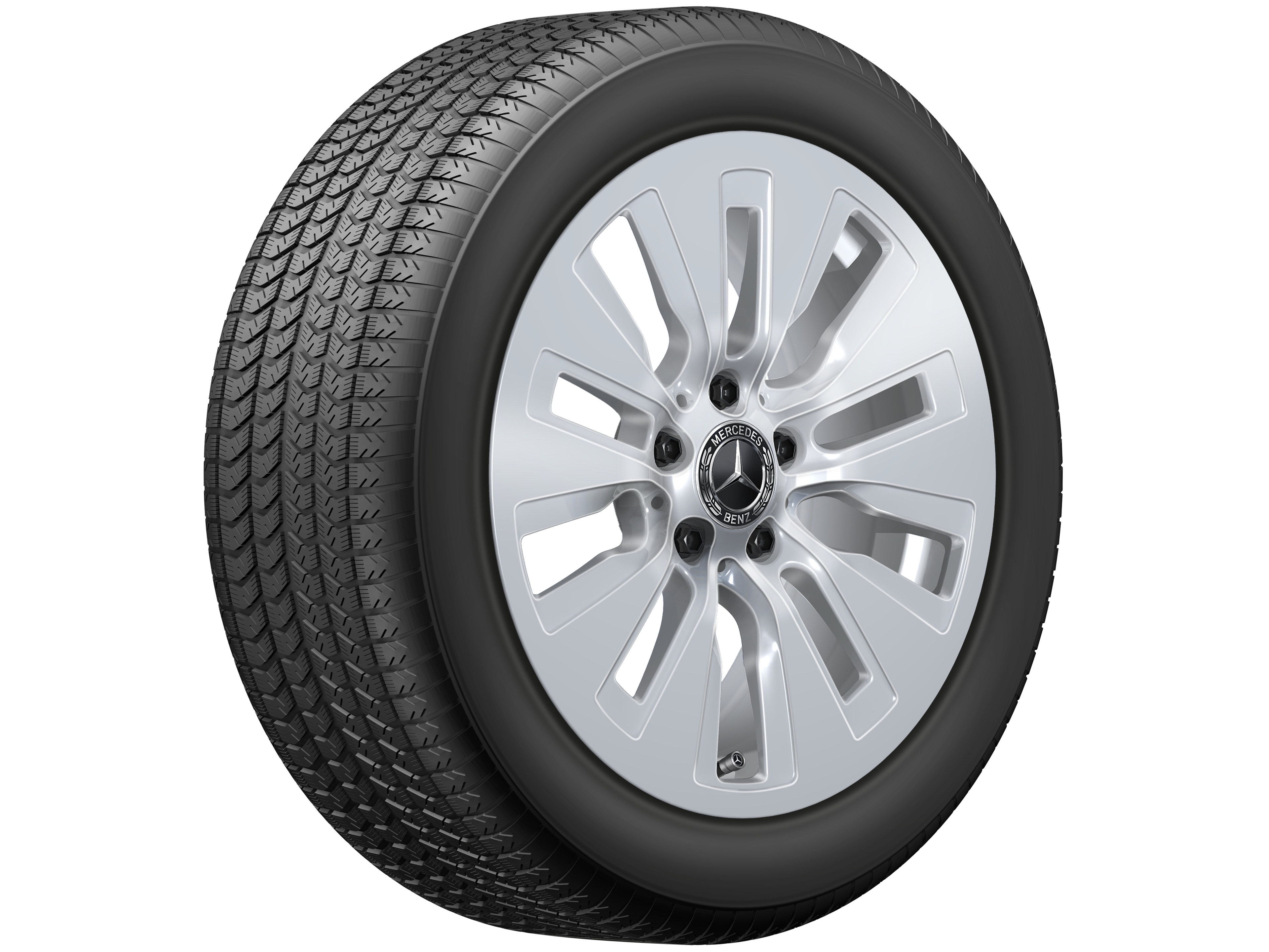10-hole wheel, 43.2 cm (17-inch) - 7 J x 17 ET 44,5, vanadium silver, painted