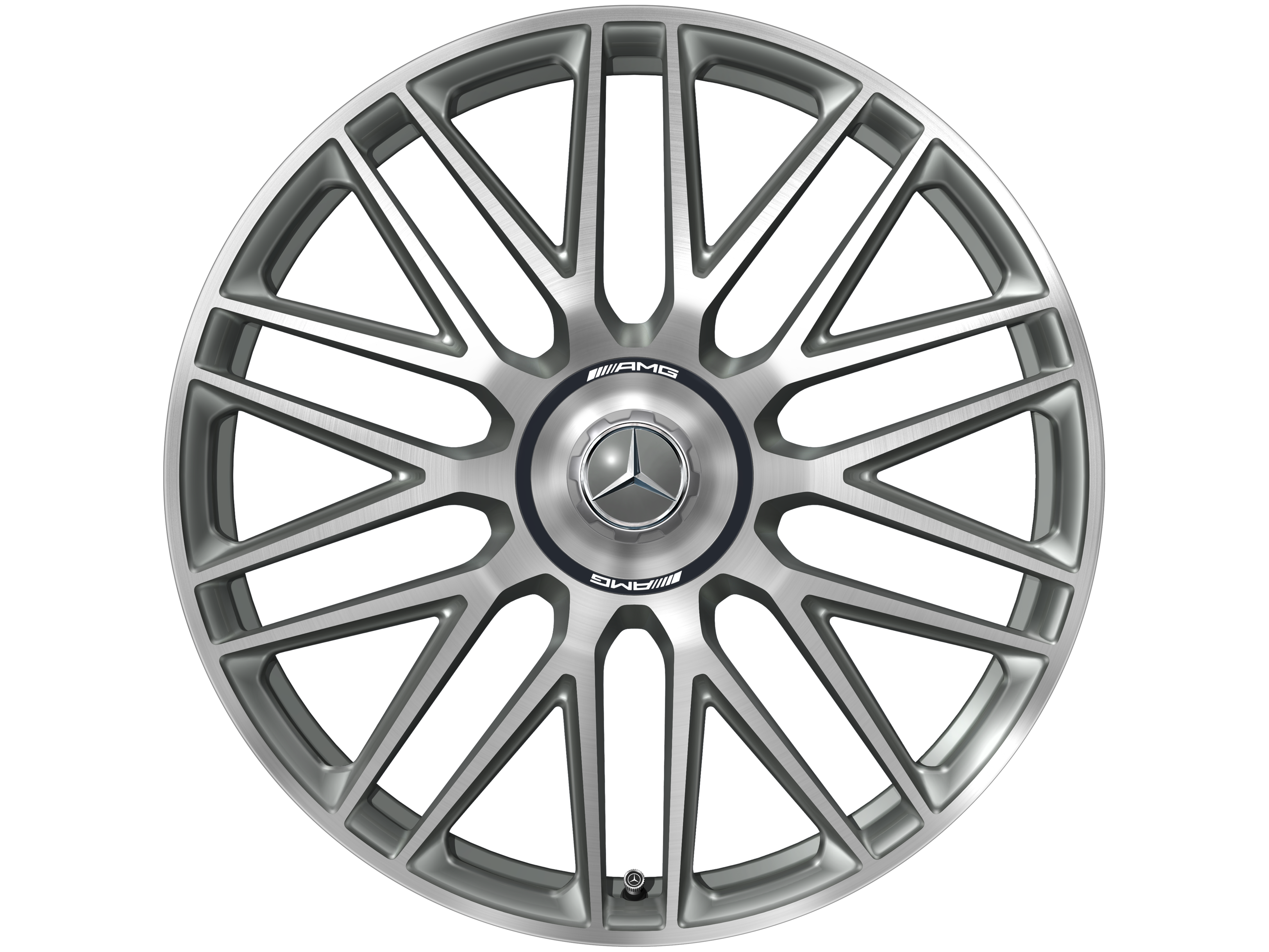 AMG forged wheel in cross-spoke design, 53.3 cm (21-inch) - 10,5 J x 21 ET 43, himalaya grey, high-sheen