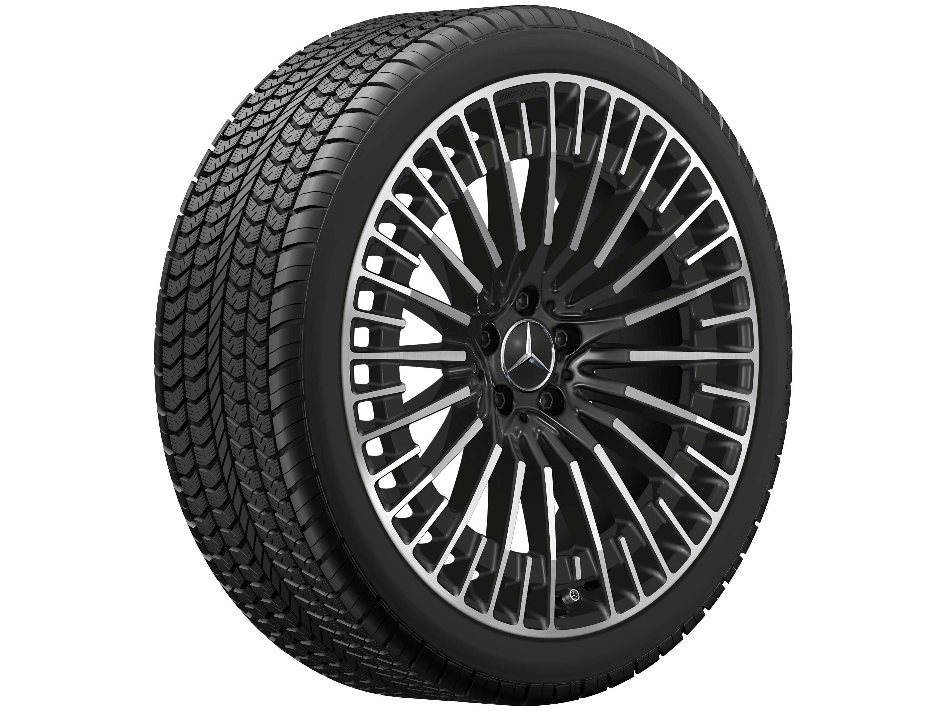 AMG multi-spoke wheel, 53.3 cm (21-inch) - 9 J x 21 ET 31, black, high-sheen