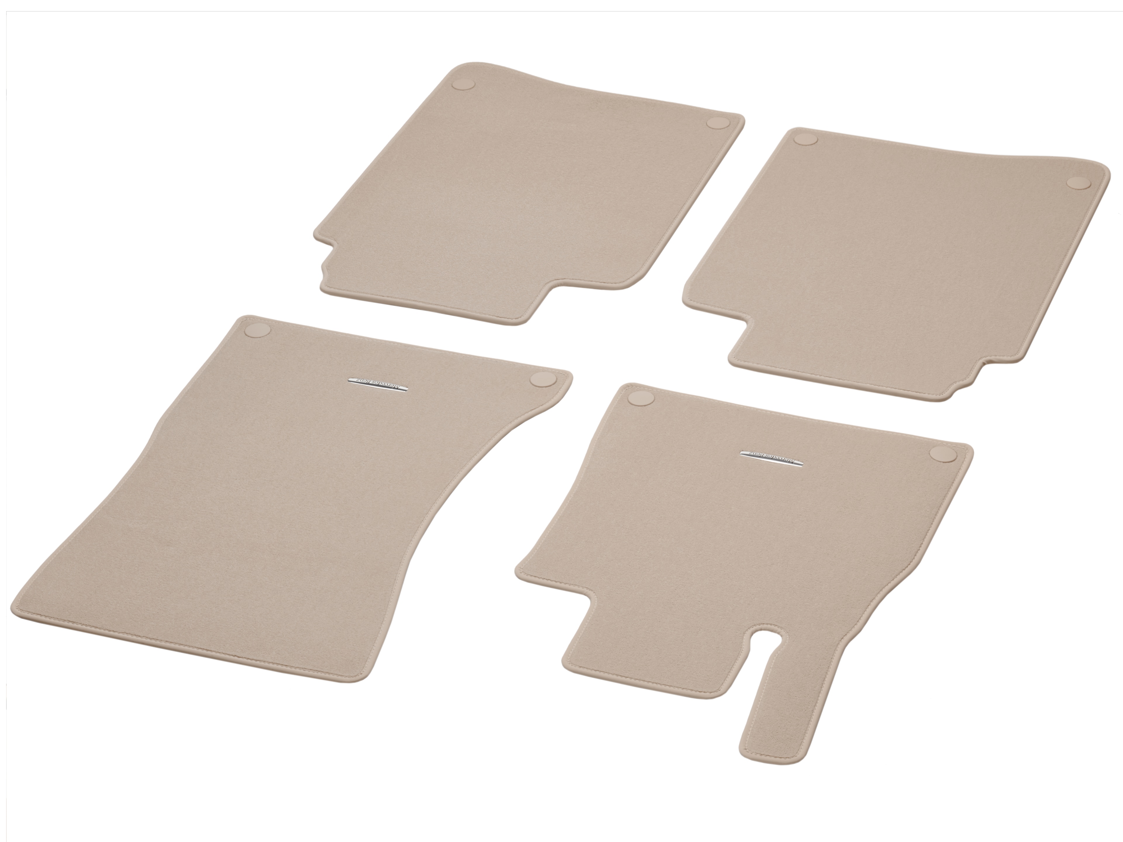 Velour floor mats CLASSIC, Set, Set of 4 - LHD, silk beige