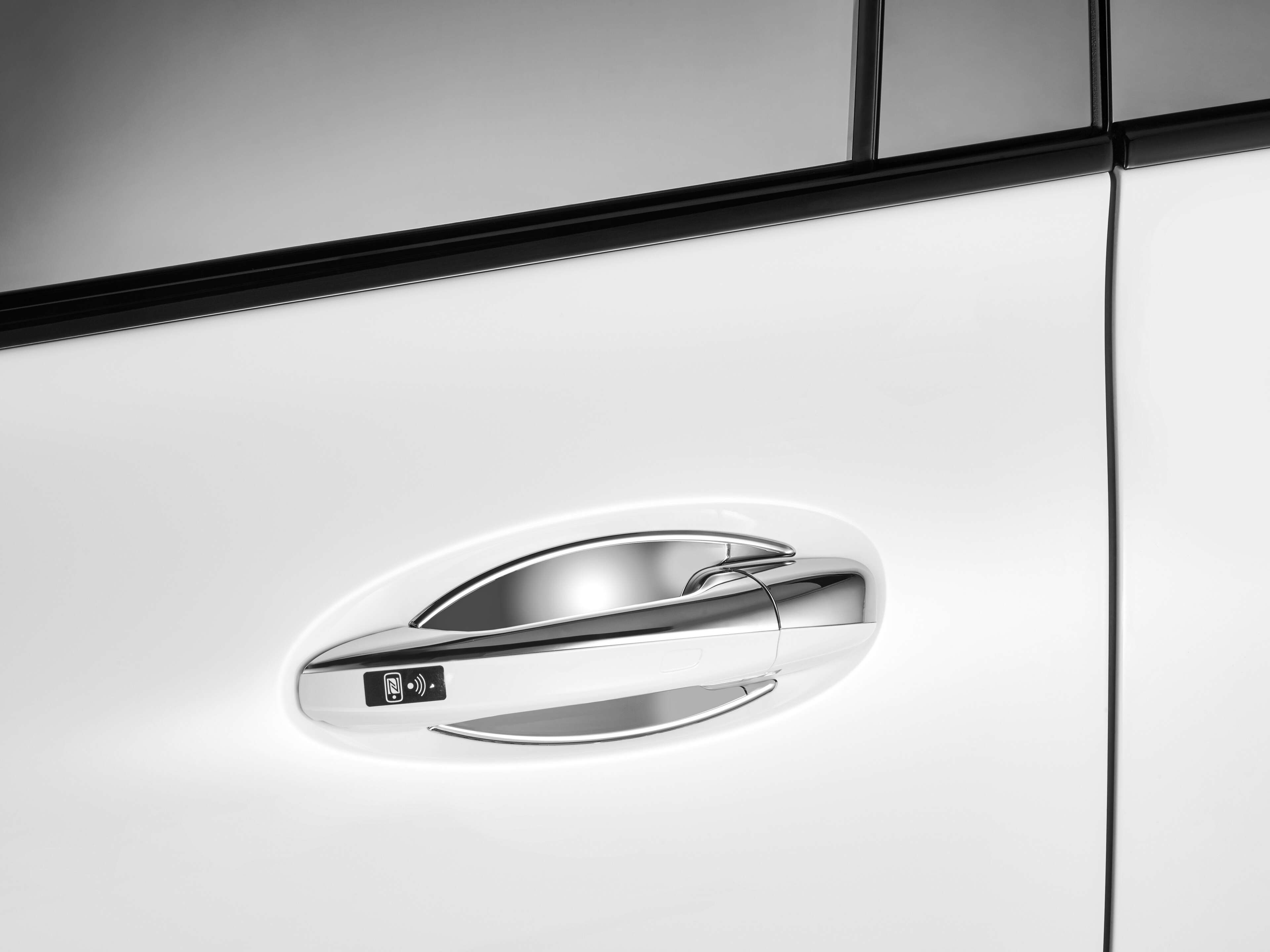 Door handle recesses, large, Set of 2 - high-gloss chrome-plated