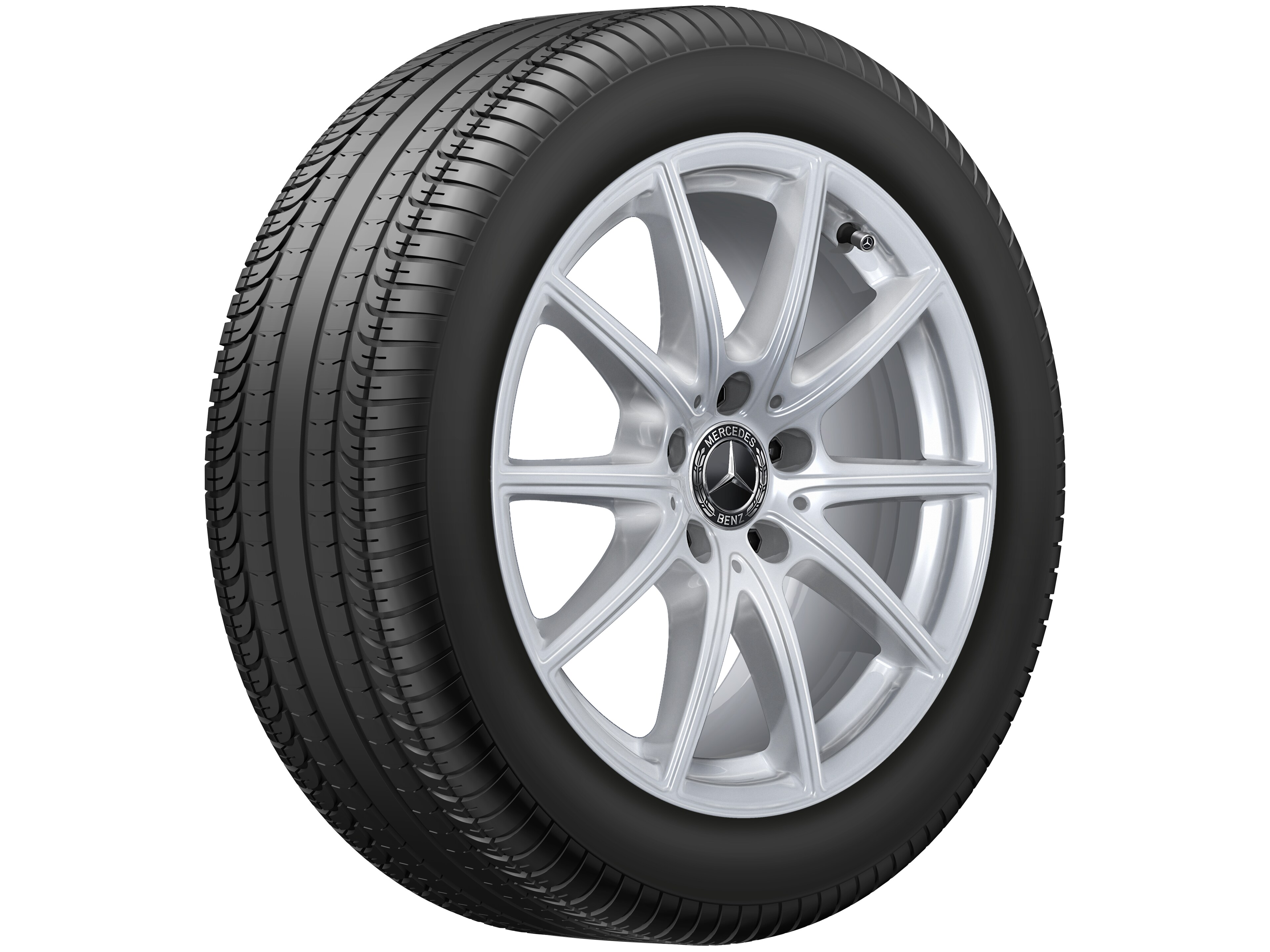 10-spoke wheel, 43.2 cm (17-inch) - 7 J x 17 ET 44,5, vanadium silver