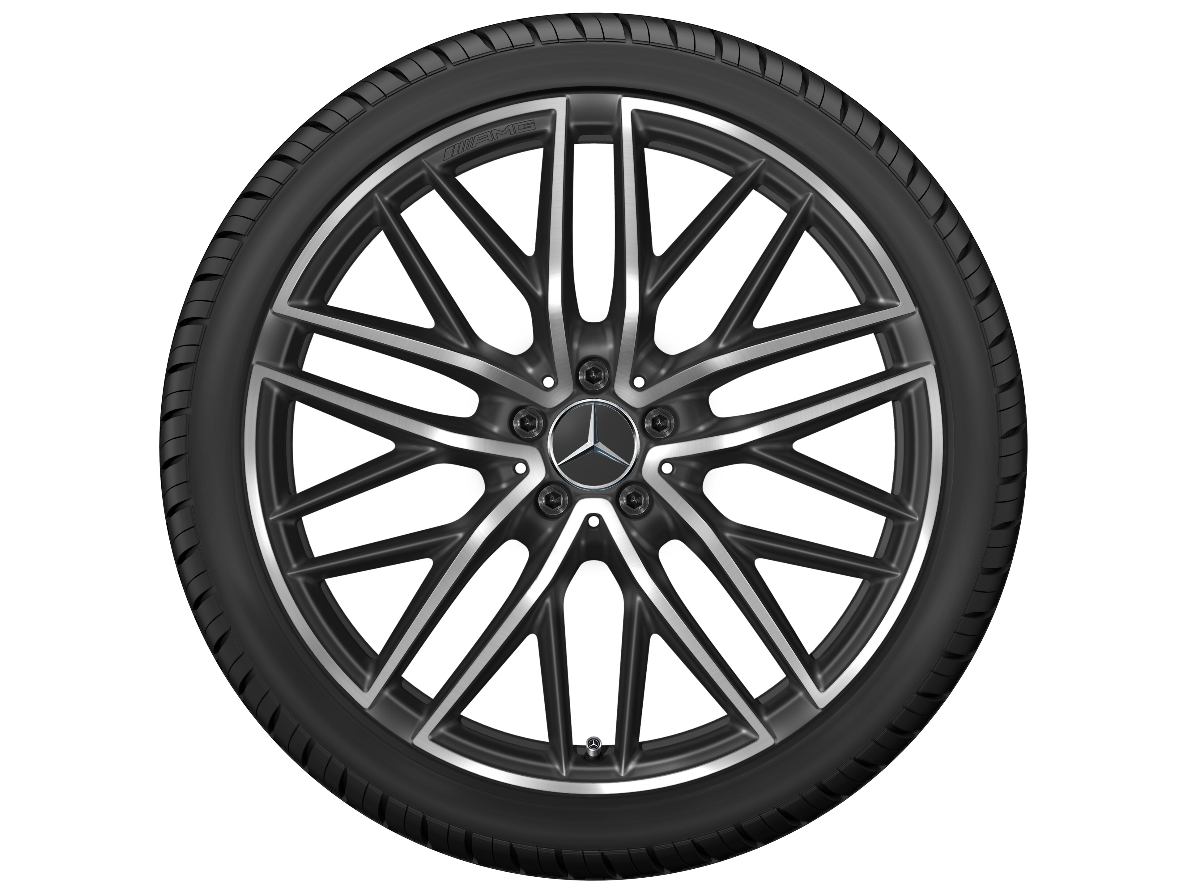 AMG 5-twin-spoke wheel, 53.3 cm (21-inch) - 9,5 J x 21 ET 22, black, high-sheen