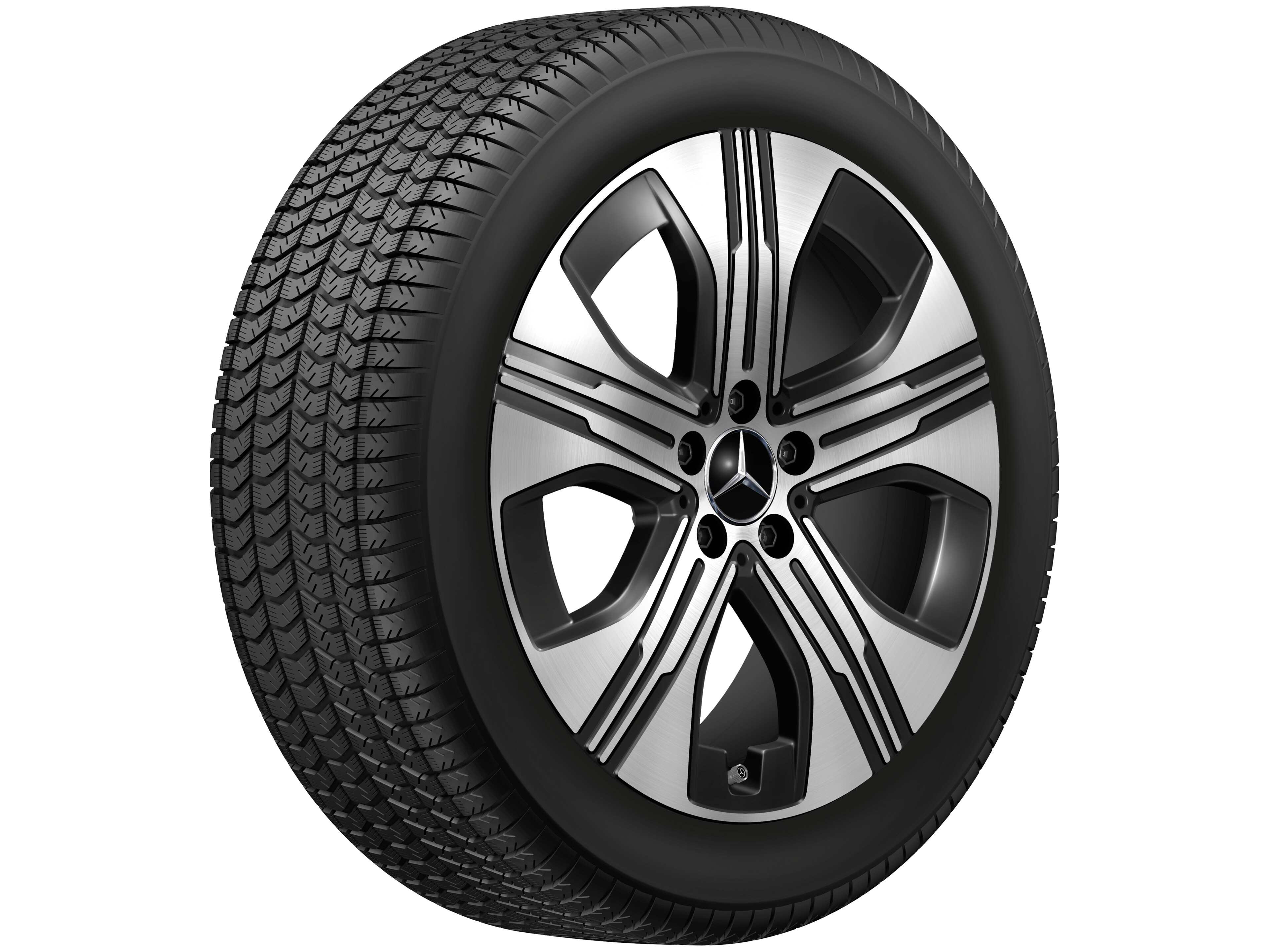 5-hole wheel, 48.3 cm (19-inch) - 7,5 J x 19 ET 53,5, black, high-sheen