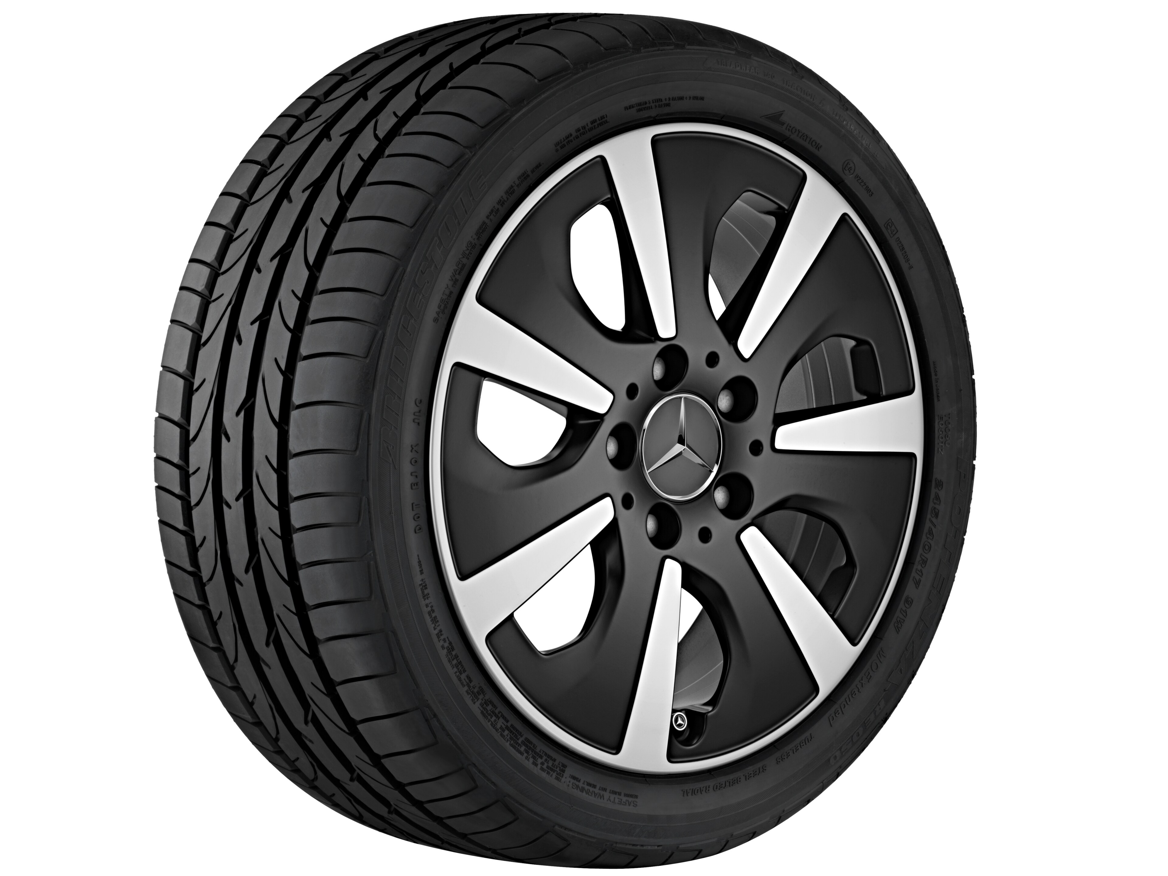 7-spoke wheel, 40.6 cm (16-inch) - 6,5 J x 16 ET 49, matt black, high-sheen