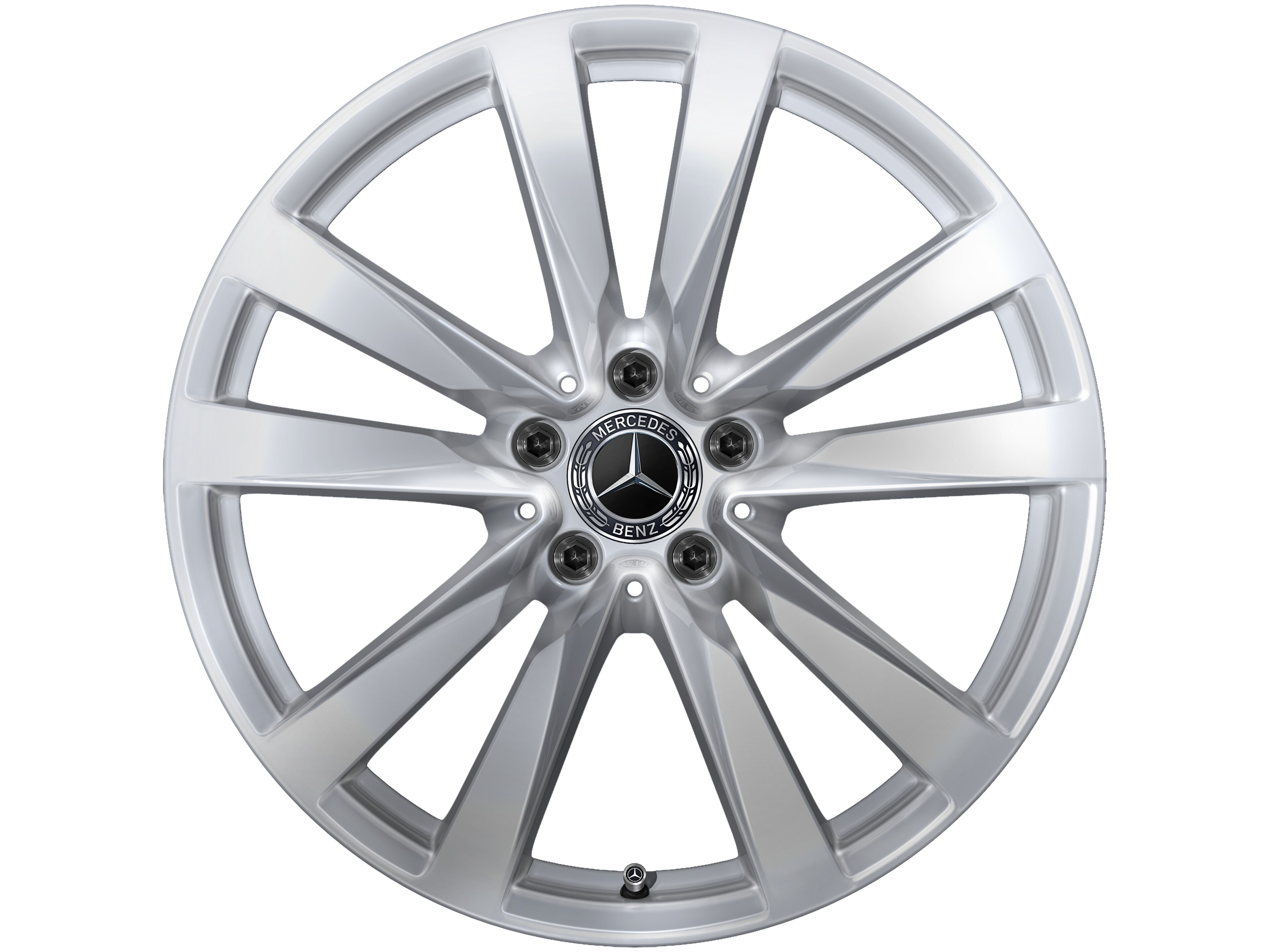 5-twin-spoke wheel, 48.3 cm (19-inch) - 10 J x 19 ET 48,1, vanadium silver, painted