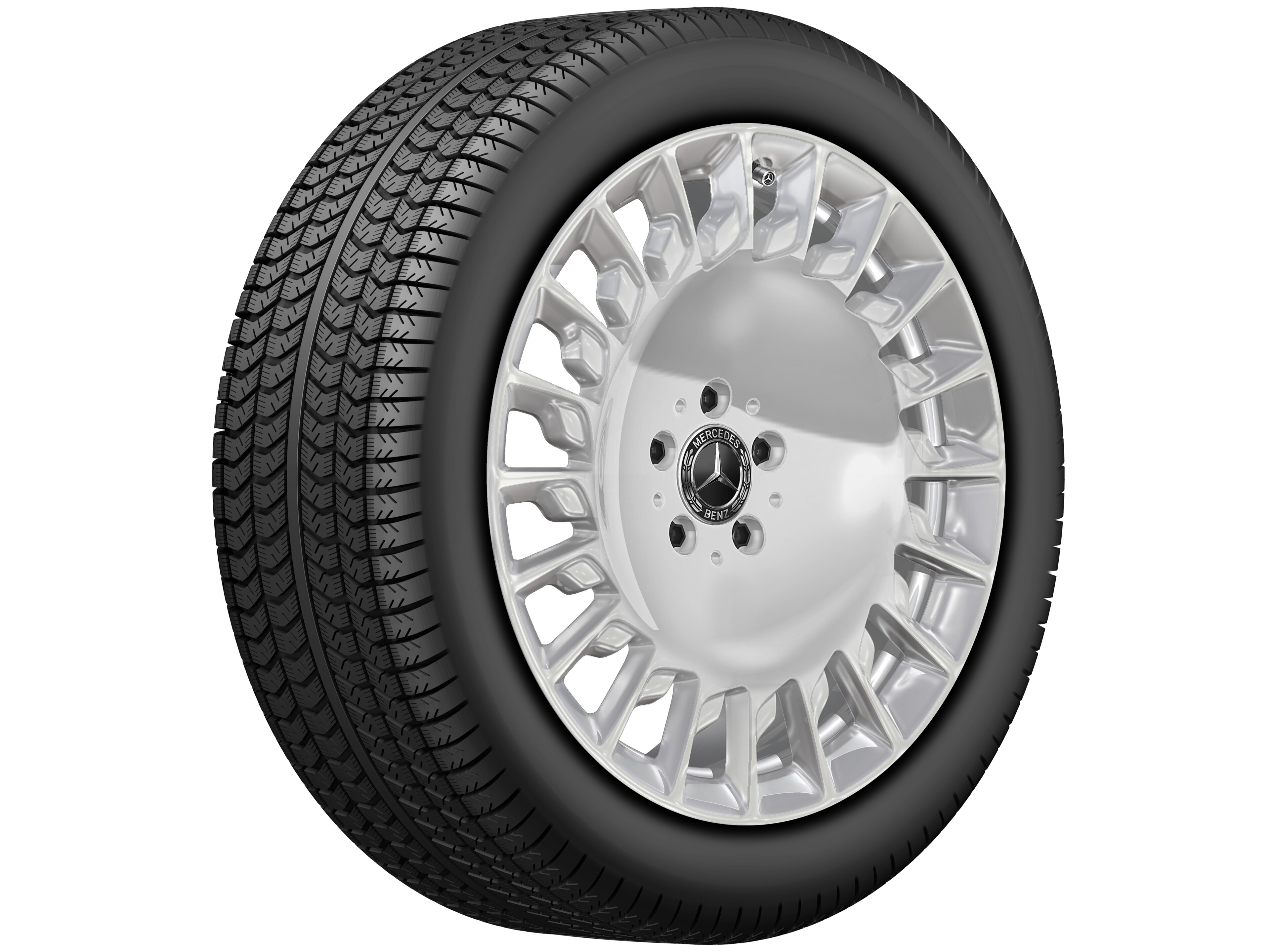Multi-spoke wheel, 48.3 cm (19-inch) - 9,5 J x 19 ET 43,5, silver-coloured, polished