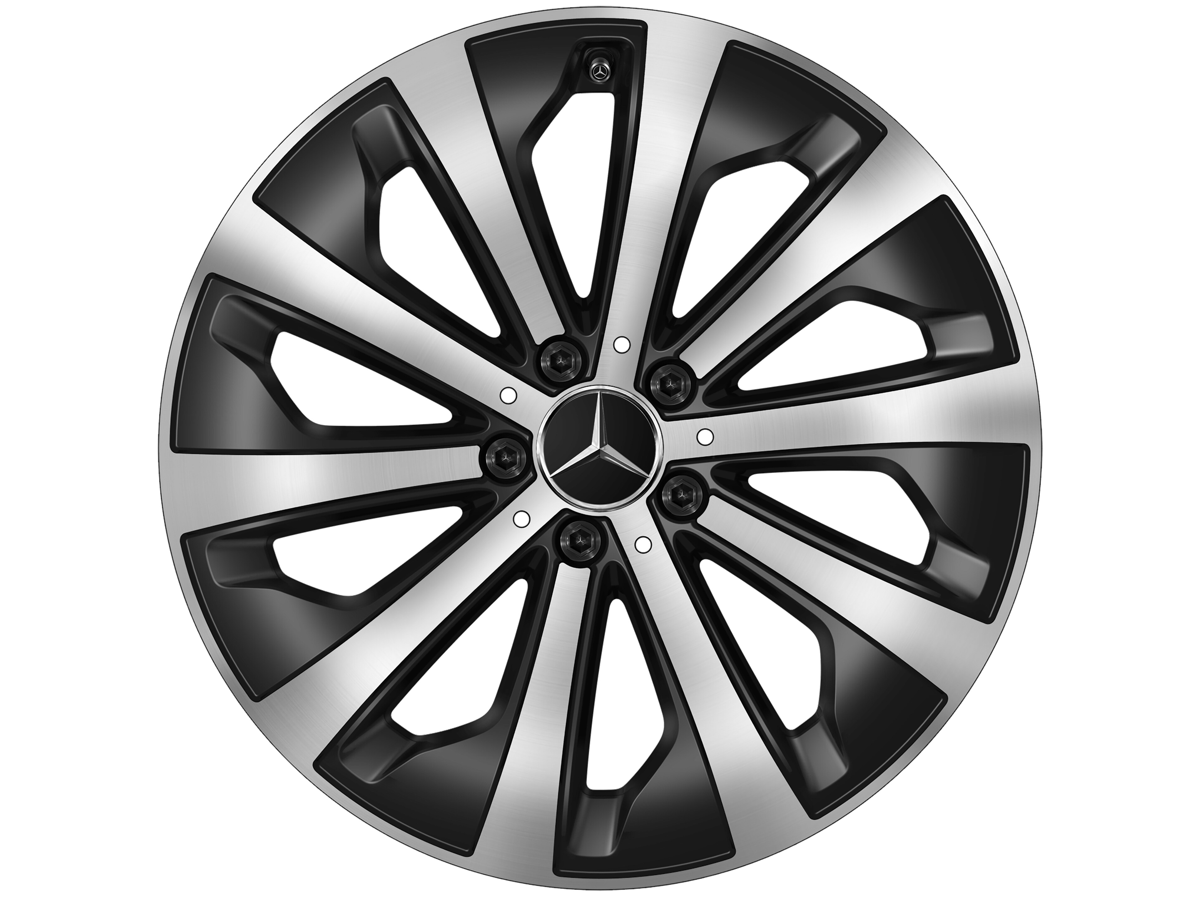 10-spoke wheel, Aero, 48.3 cm (19-inch), High-sheen finish - 7,5 J x 19 ET 53, matt black, high-sheen