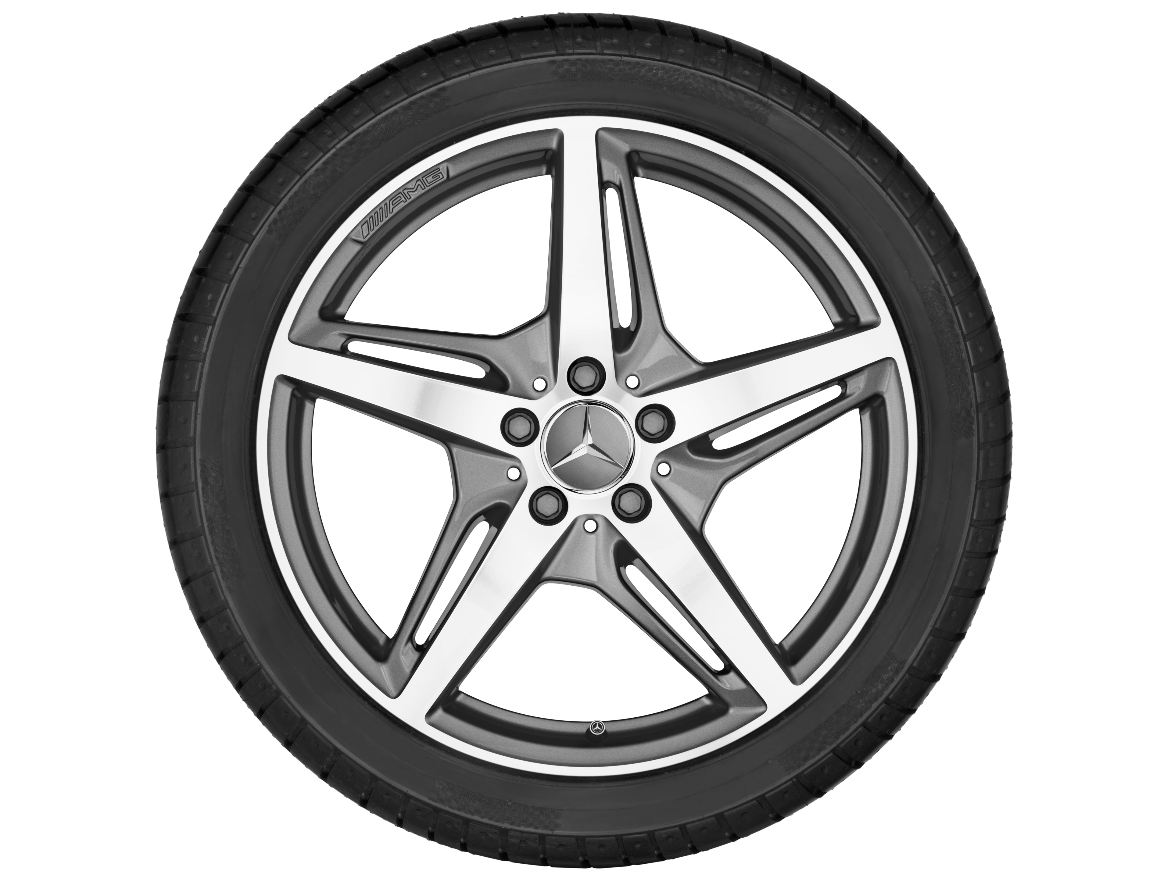 AMG 5-spoke wheel, 50.8 cm (20-inch), High-sheen finish - 11 J x 20 ET 68, titanium grey, high-sheen