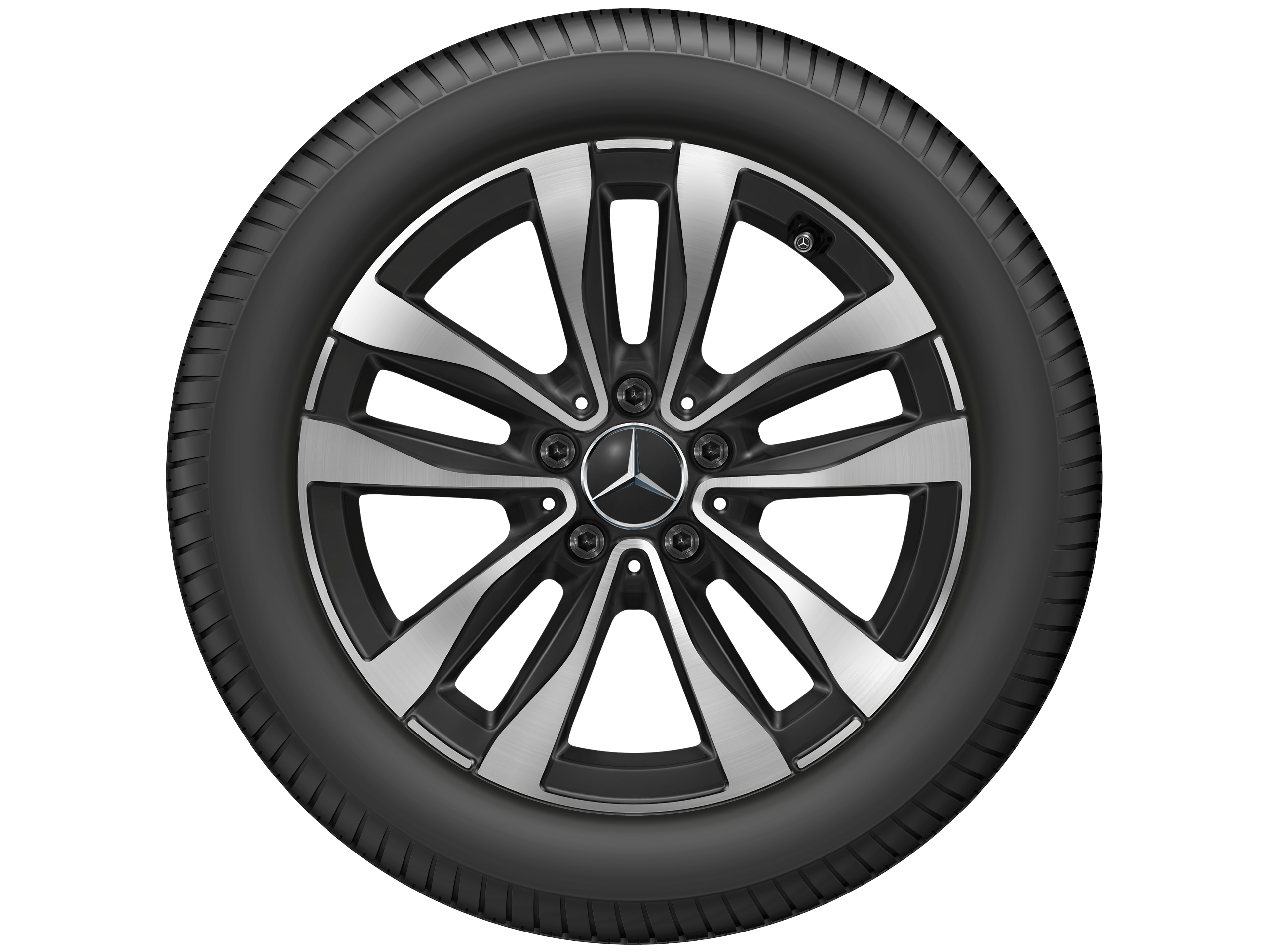 5-twin-spoke wheel, Aero, 43.2 cm (17-inch), High-sheen finish - 7 J x 17 ET 44,5, black, high-sheen