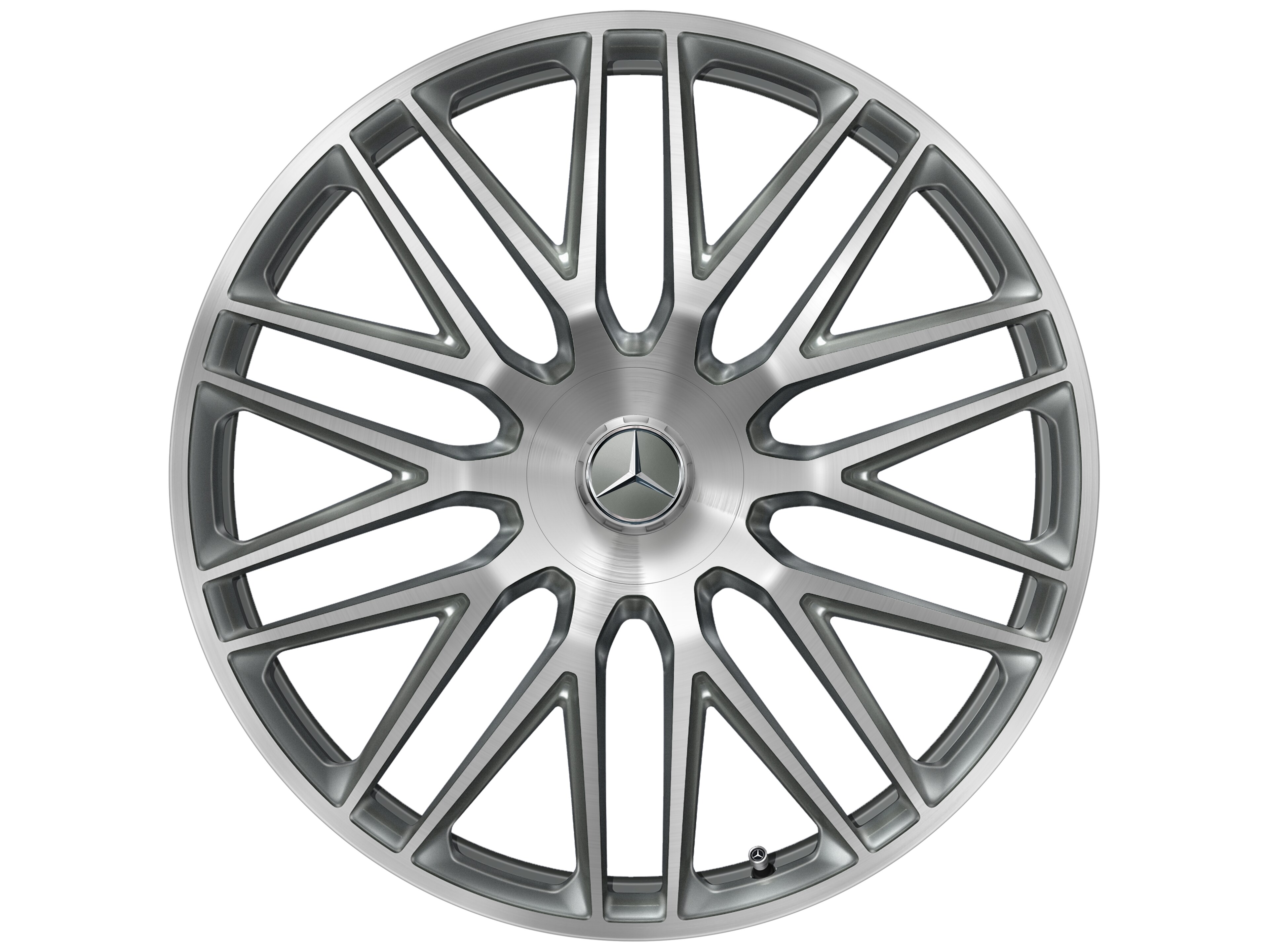 AMG multi-spoke forged wheel, 58.4 cm (23-inch) - 10 J x 23 ET 45, titanium grey, high-sheen