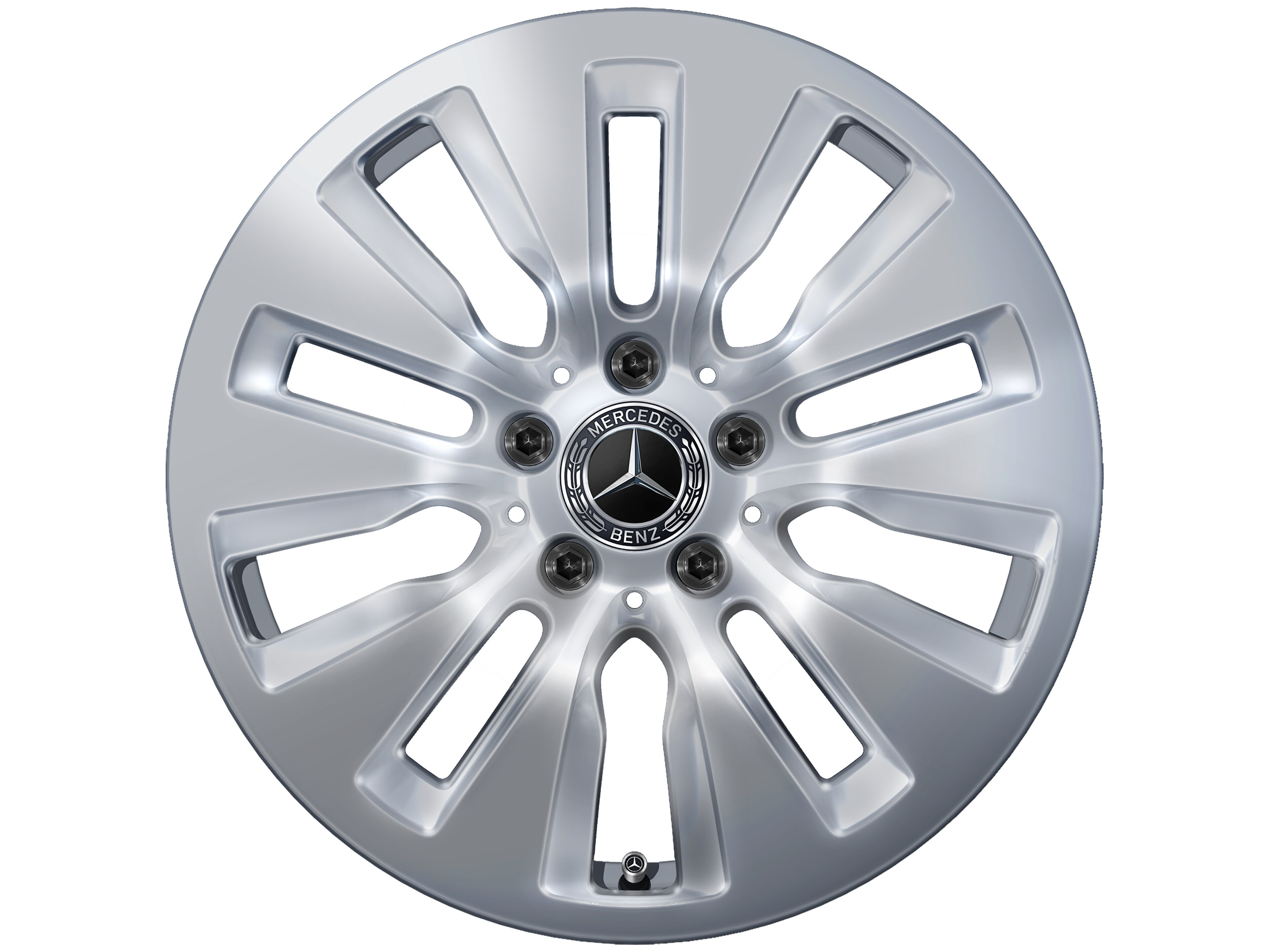 10-hole wheel, Aero, 43.2 cm (17-inch) - 8 J x 17 ET 49,5, vanadium silver, painted