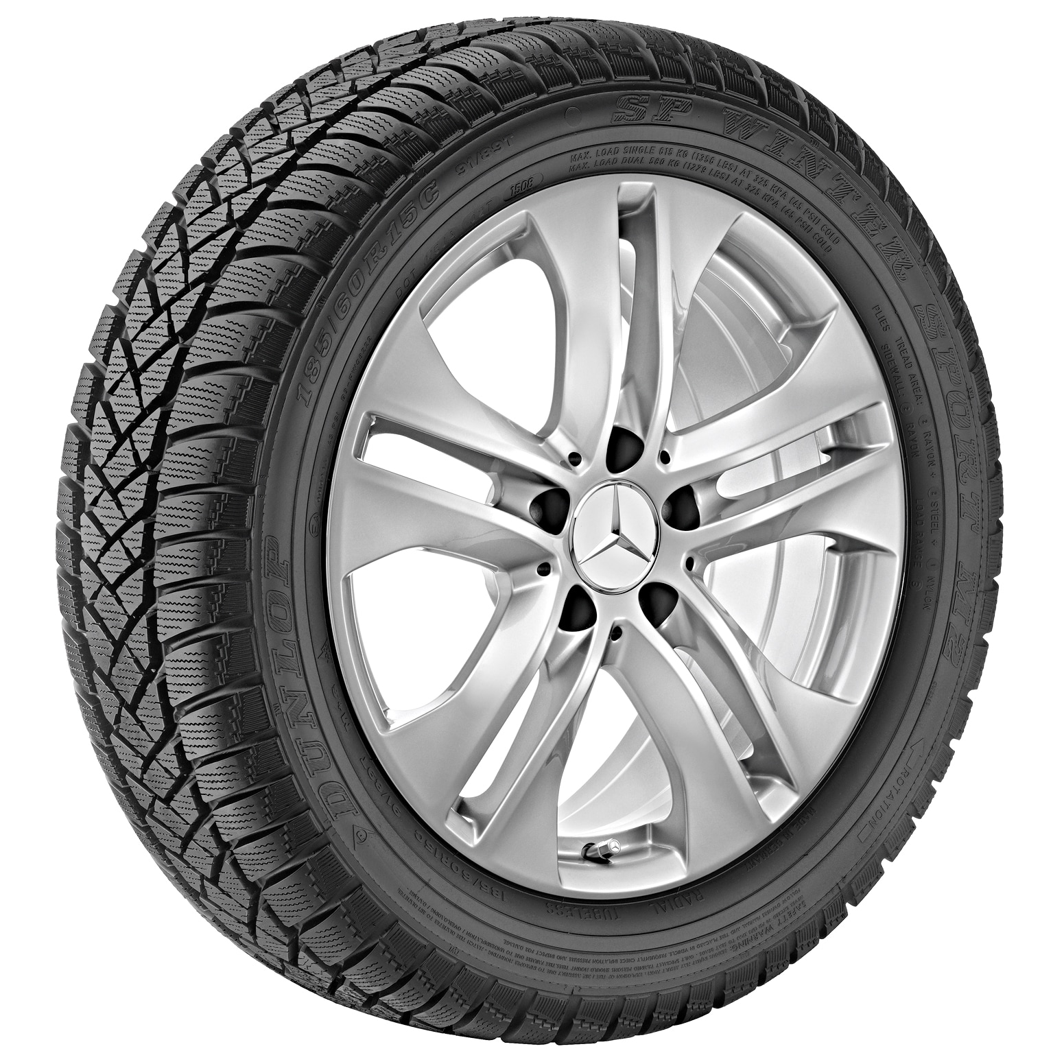 5-twin-spoke wheel, 43.2 cm (17-inch) - 7,5 J x 17 ET 47, titanium silver, painted