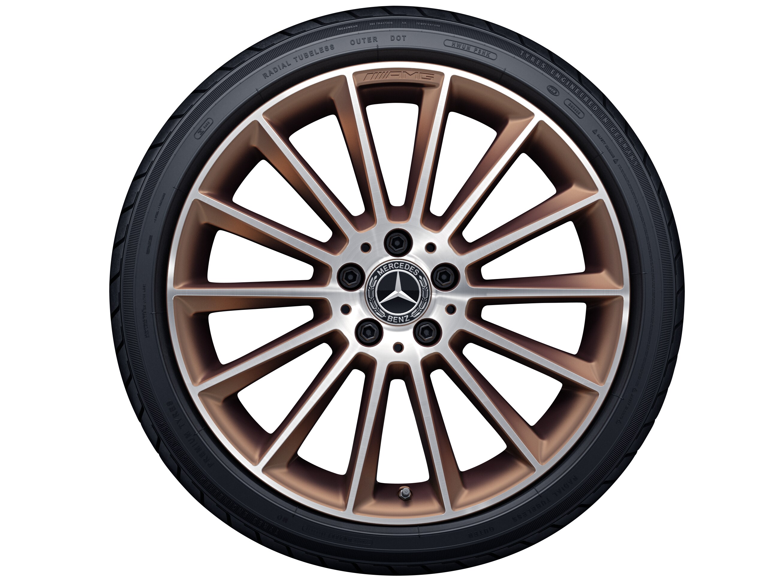 AMG multi-spoke wheel, 48.3 cm (19-inch) - 7,5 J x 19 ET 49, copper-coloured, high-sheen