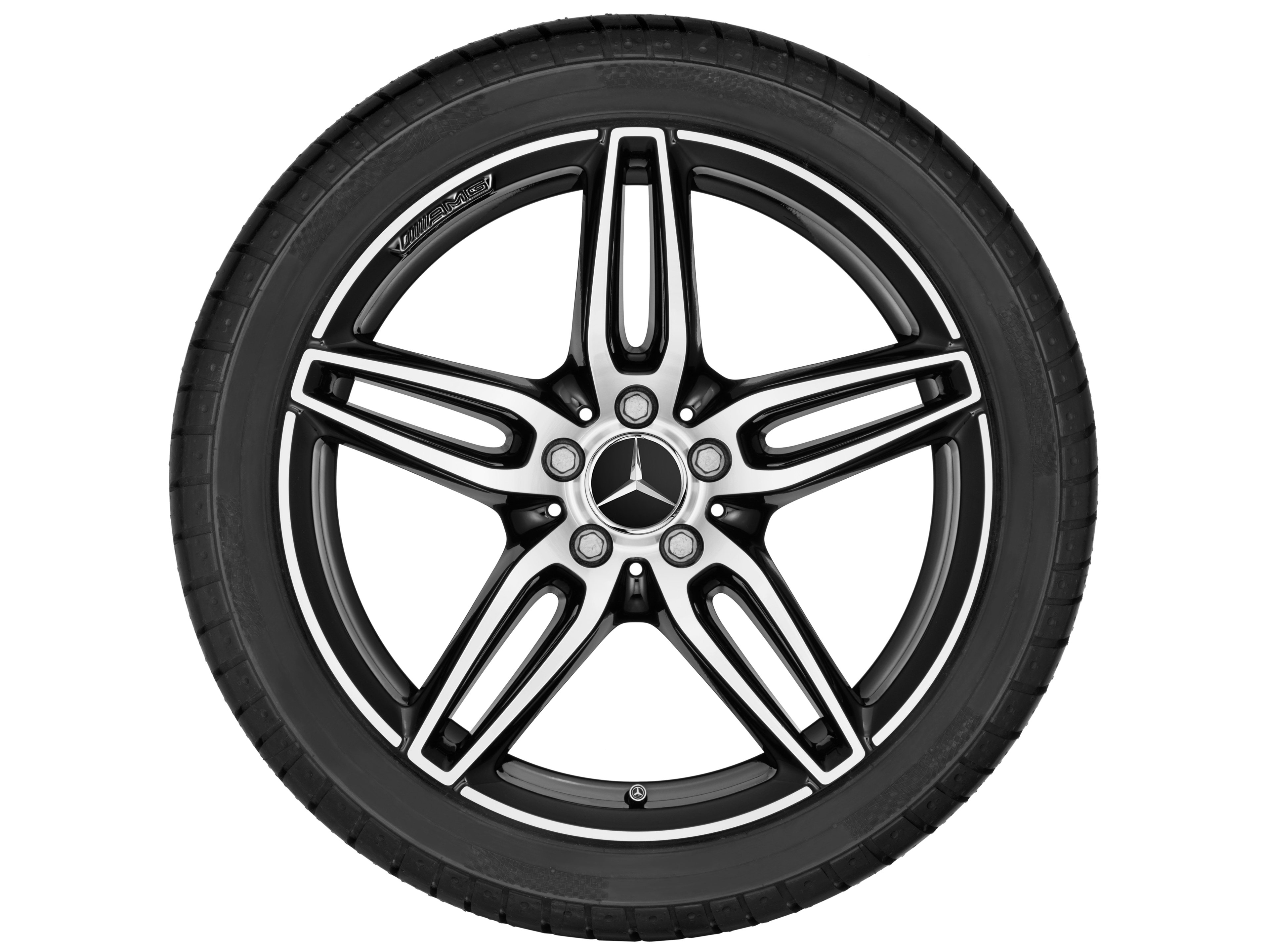 AMG 5-twin-spoke wheel, 48.3 cm (19-inch) - 8 J x 19 ET 20, black, high-sheen