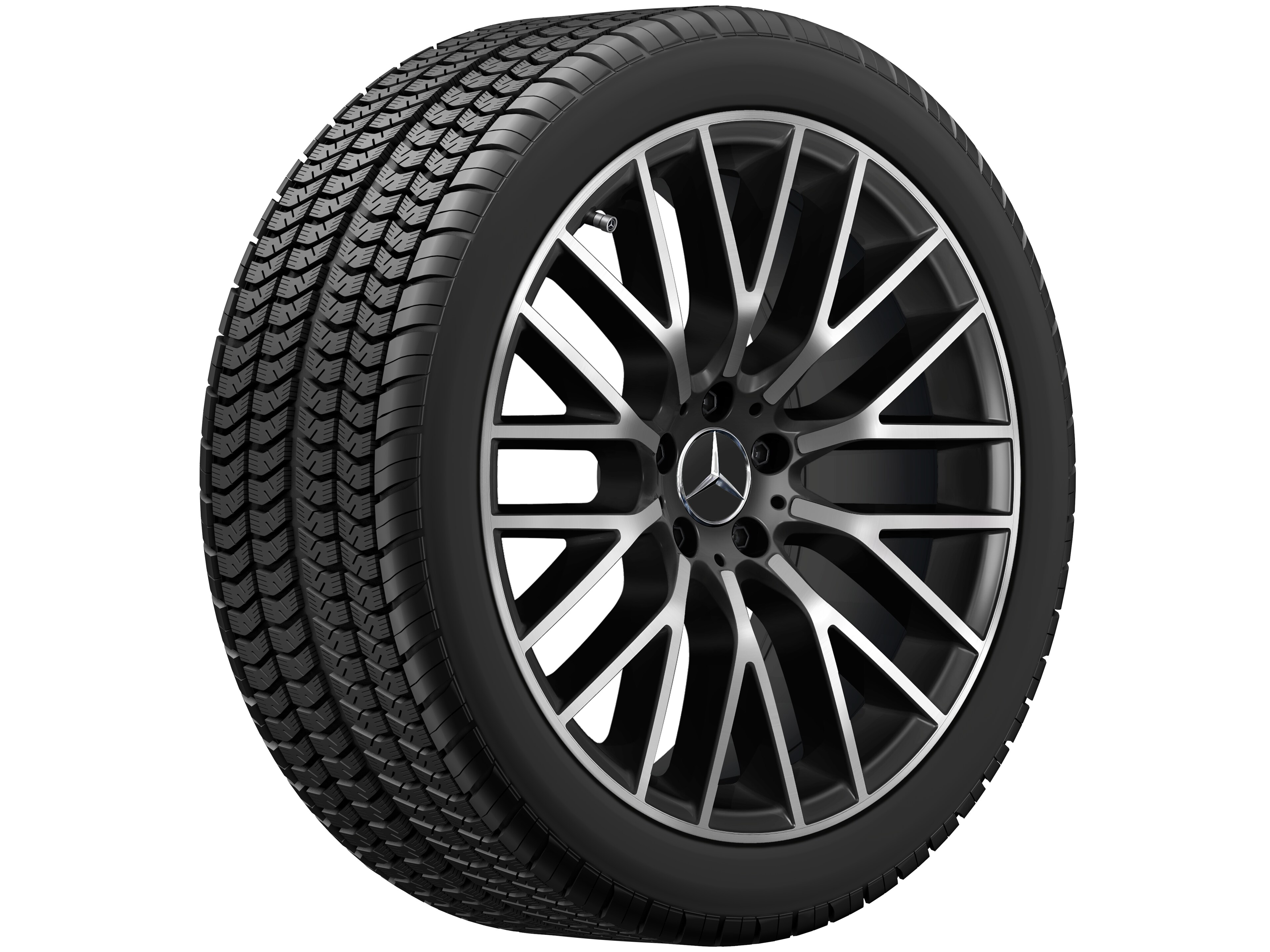 Y-spoke wheel, 50.8 cm (20-inch), High-sheen finish - 9 J x 20 ET 34, matt black, high-sheen