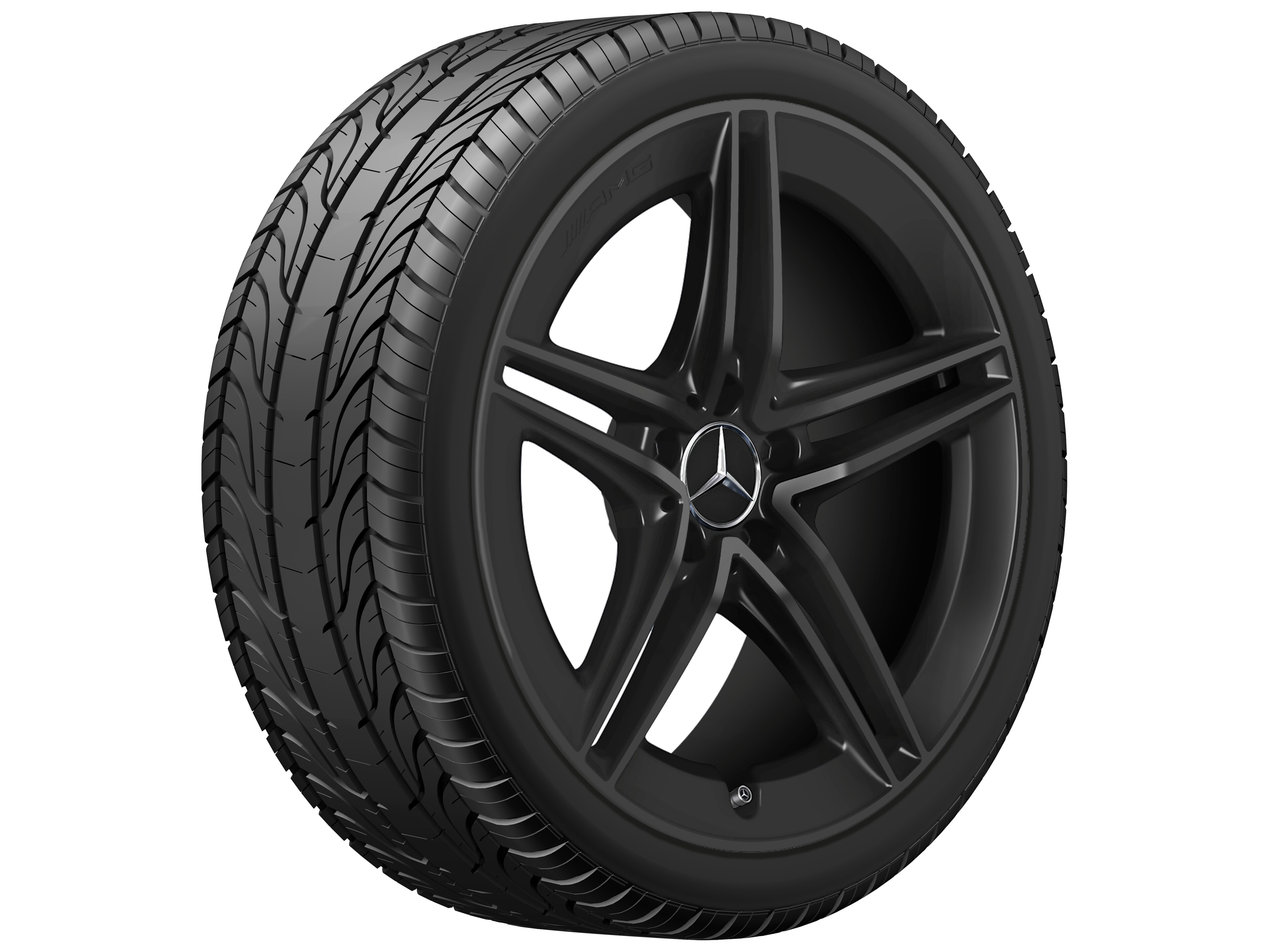 AMG 5-twin-spoke wheel, 48.3 cm (19-inch) - 8,5 J x 19 ET 46, matt black