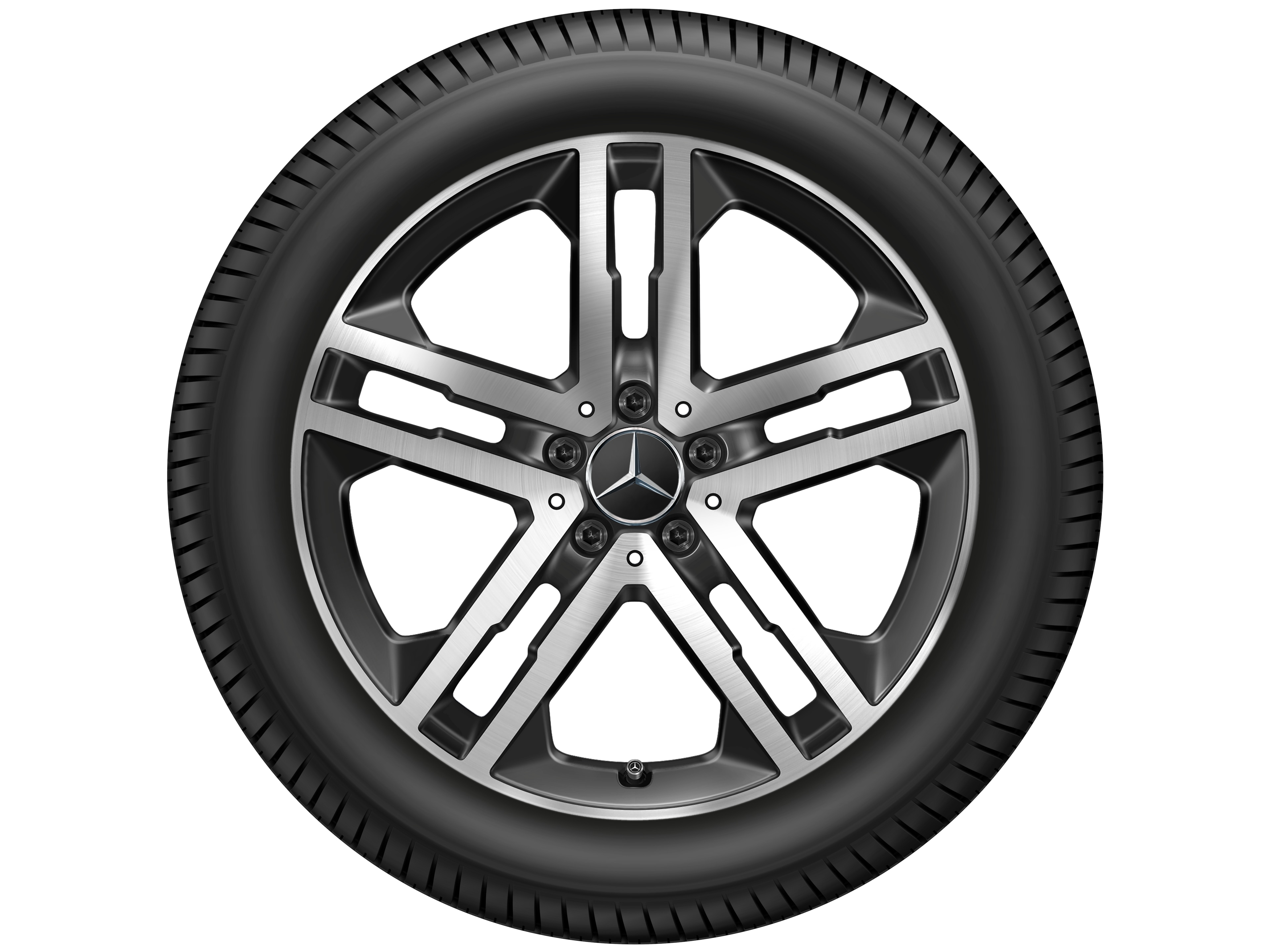 5-twin-spoke wheel, 48.3 cm (19-inch), High-sheen finish - 7,5 J x 19 ET 53, black, high-sheen