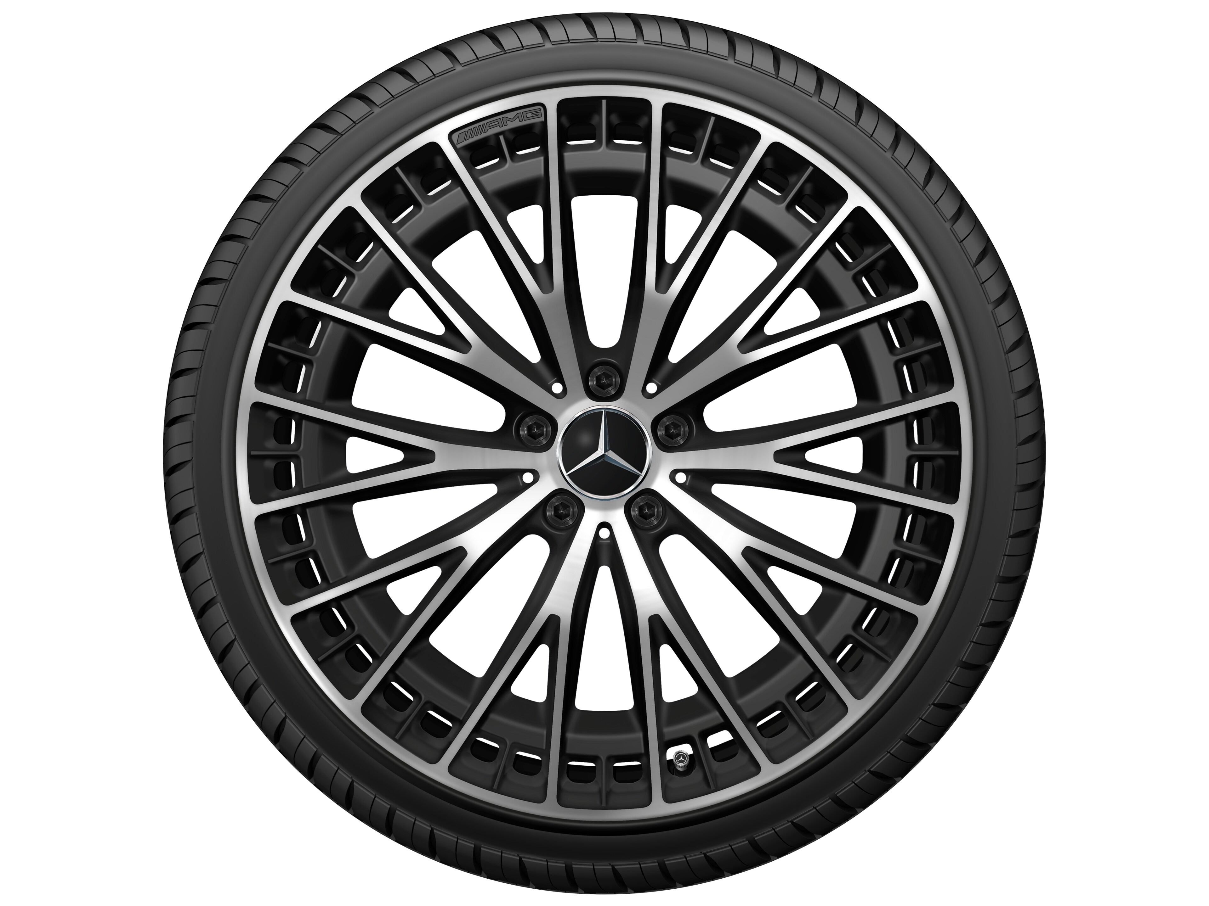 AMG multi-spoke wheel, 53.3 cm (21-inch) - 9,5 J x 21 ET 52, matt black, high-sheen