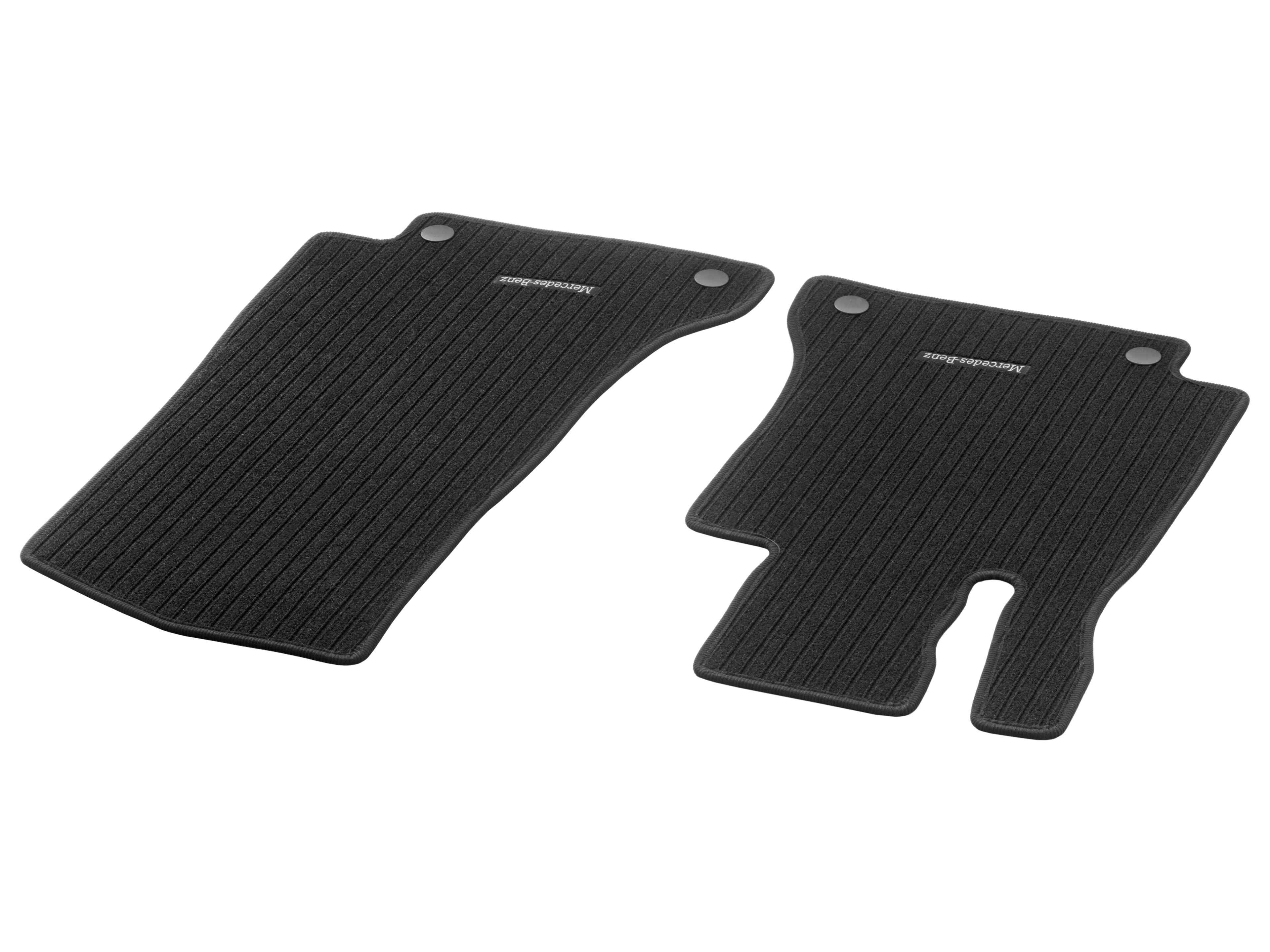 Ribbed mats, CLASSIC, Driver/front passenger's mat, Set of 2 - RHD, black, Black edging