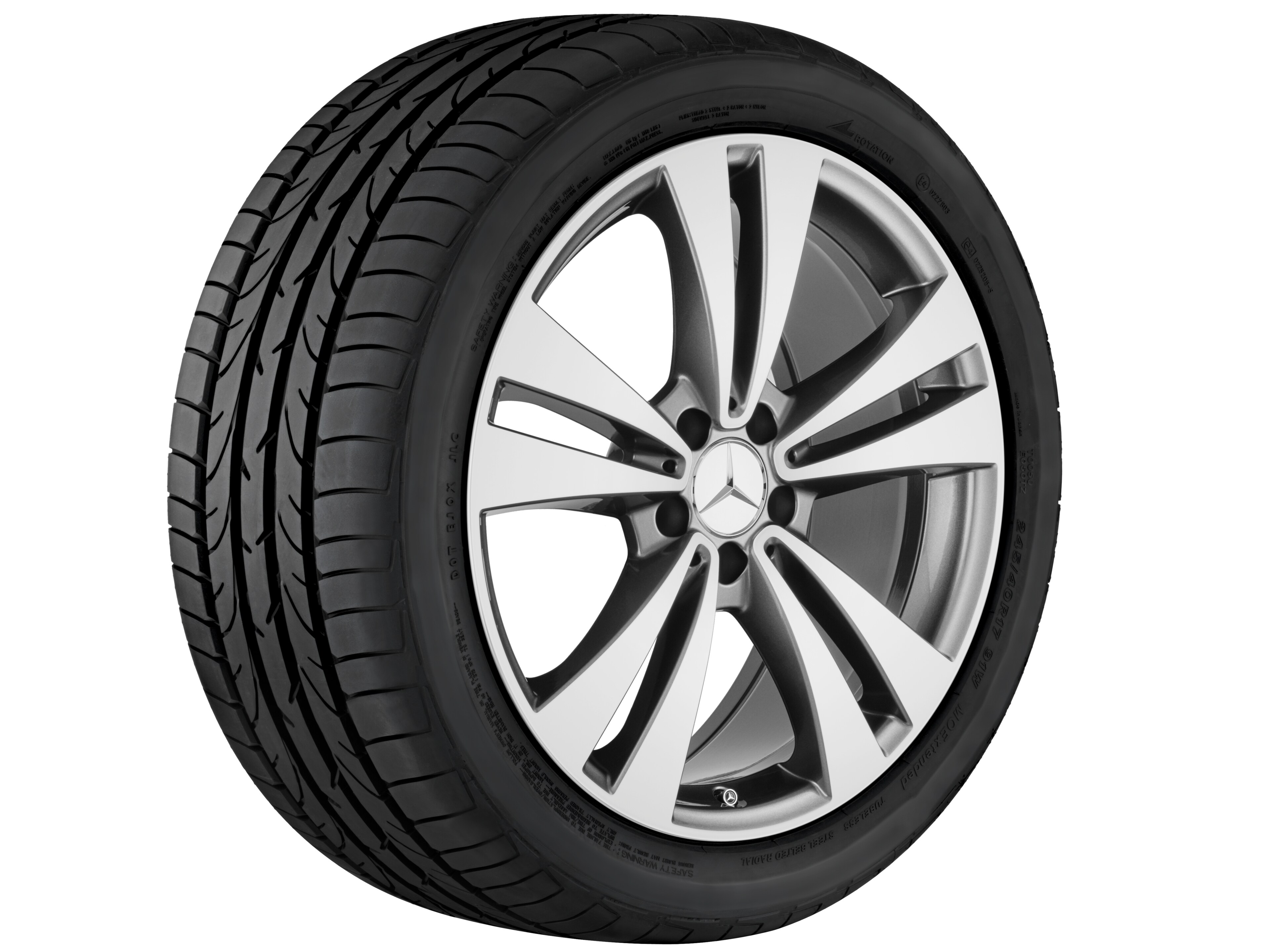 5-twin-spoke wheel, 48.3 cm (19-inch) - 8,5 J x 19 ET 34,5, himalaya grey, high-sheen