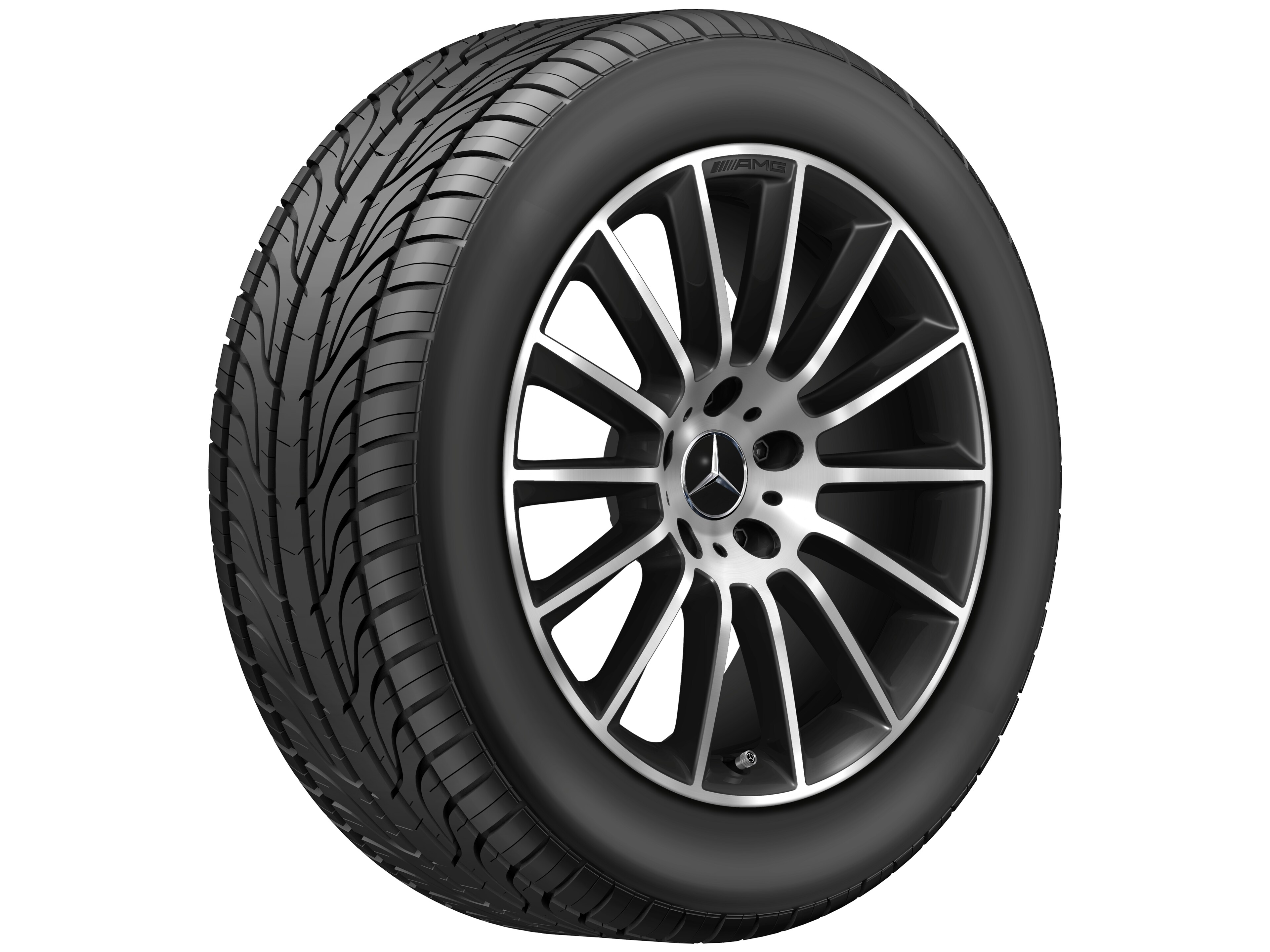 AMG multi-spoke wheel, 50.8 cm (20-inch) - 8,5 J x 20 ET 32, black, high-sheen
