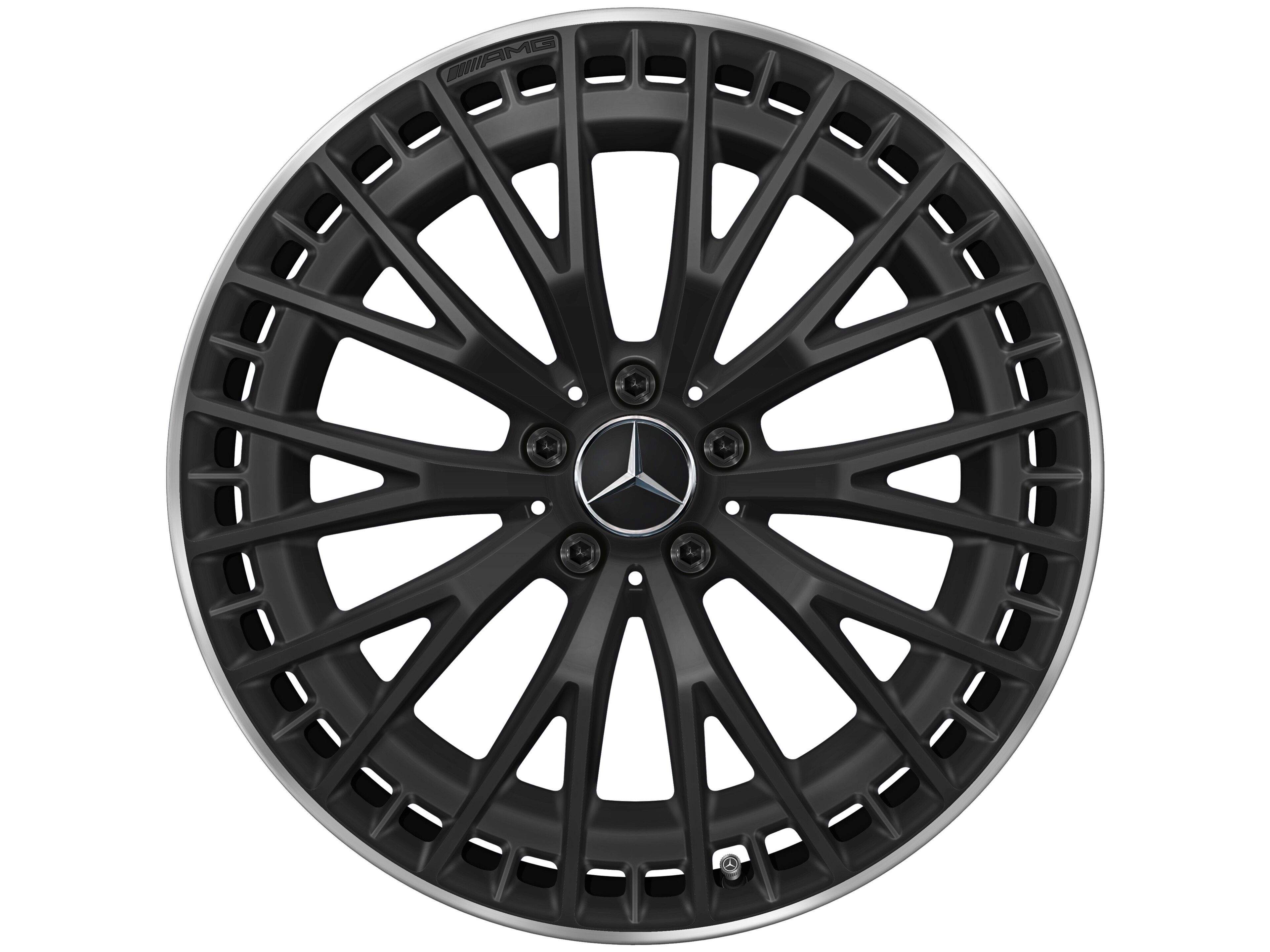 AMG multi-spoke wheel, 53.3 cm (21-inch), High-sheen rim flange - 10 J x 21 ET 24, matt black, high-sheen rim flange