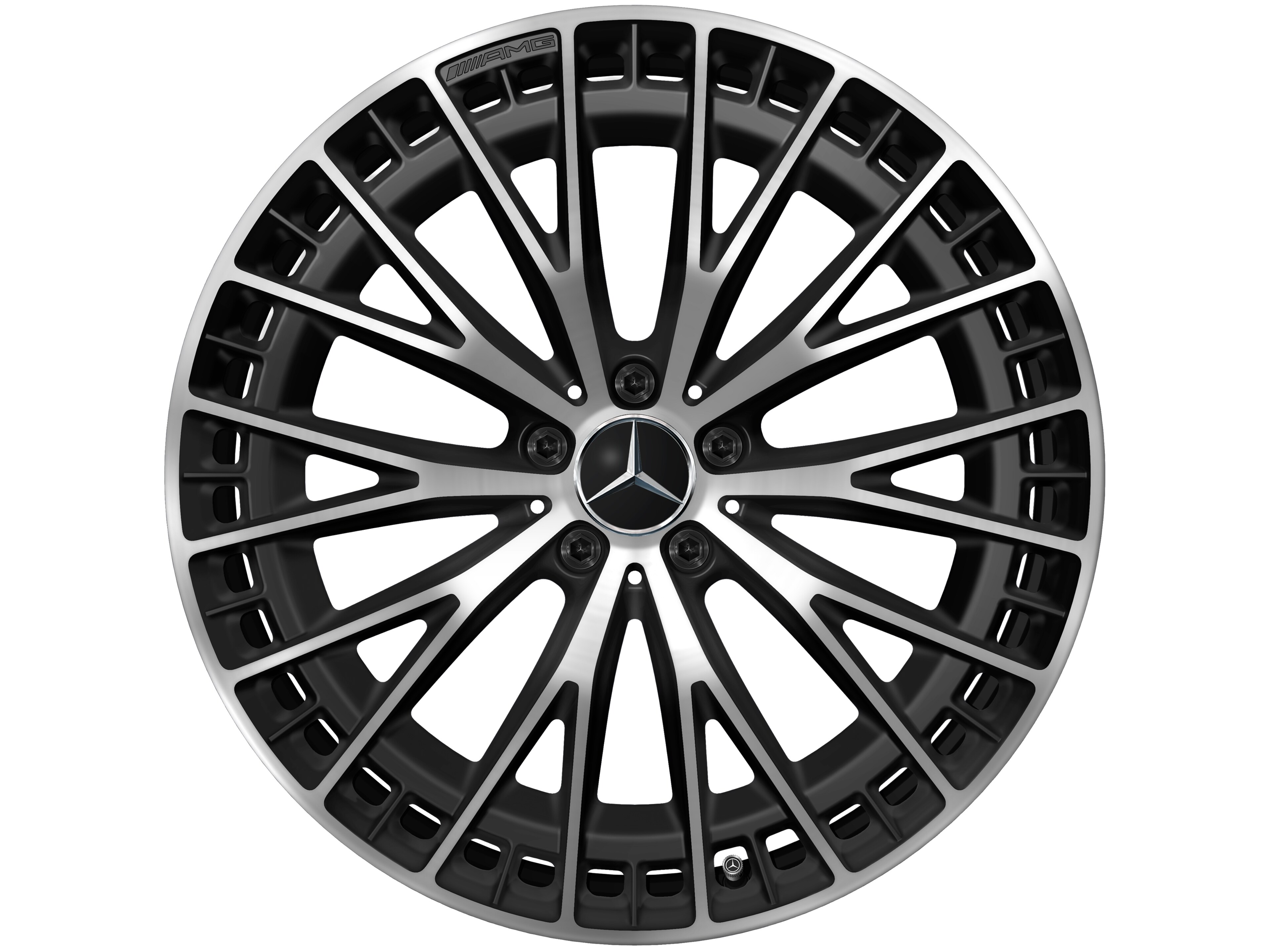 AMG multi-spoke wheel, 53.3 cm (21-inch) - 9,5 J x 21 ET 52, matt black, high-sheen