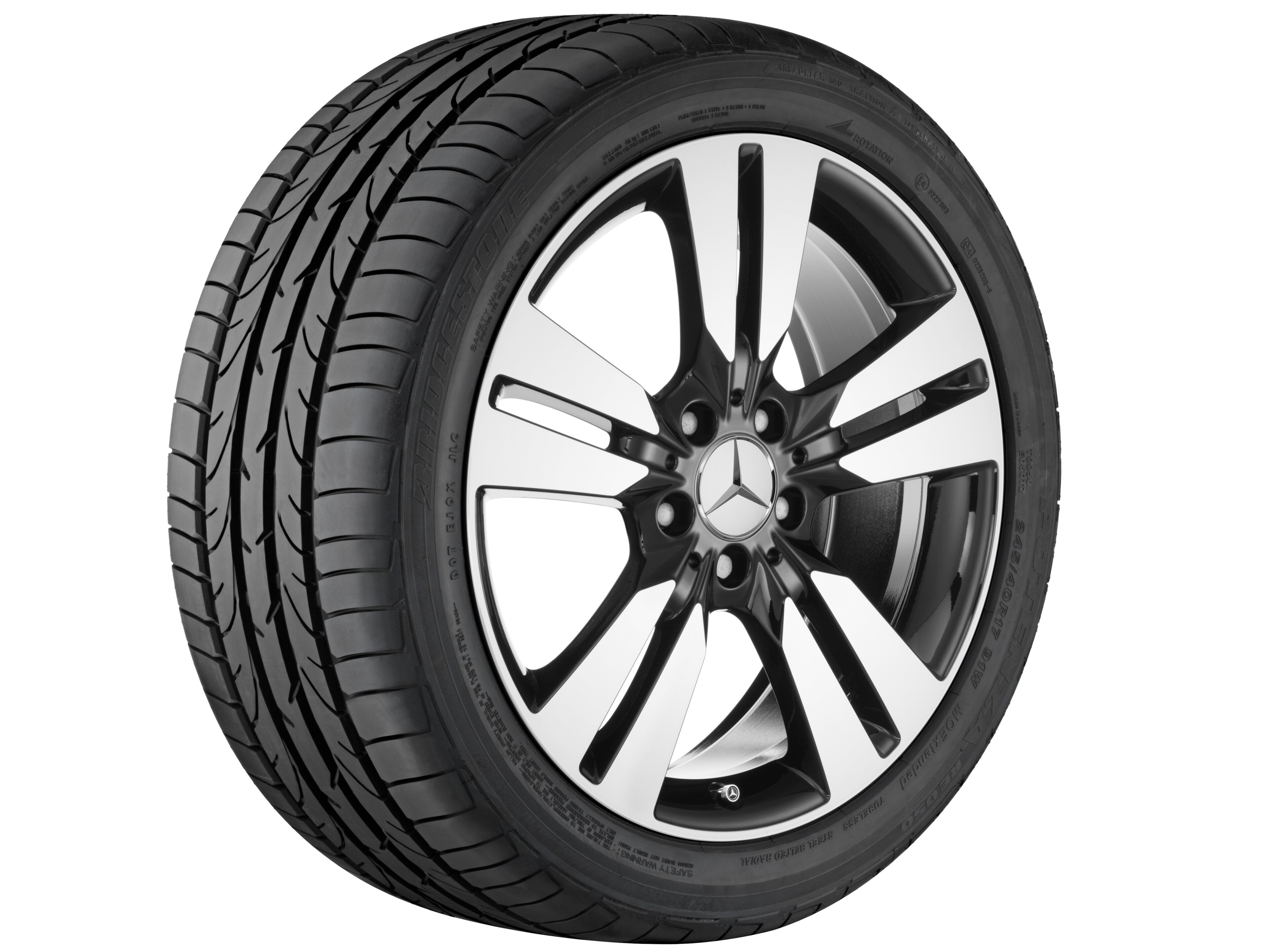 5-twin-spoke wheel, 45.7 cm (18-inch) - 7,5 J x 18 ET 52, black, high-sheen