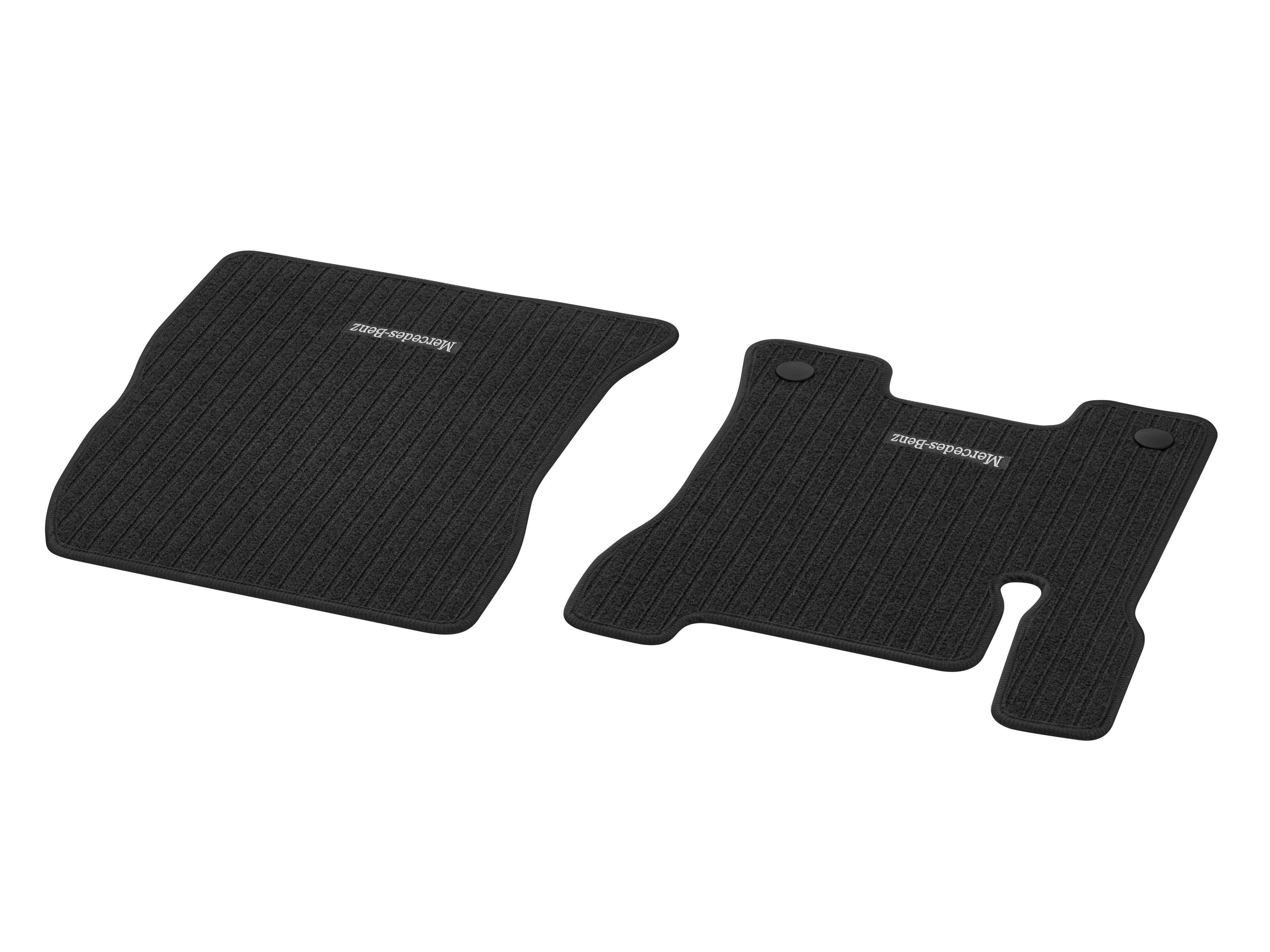 Ribbed mats, CLASSIC, Driver/front passenger's mat, Set of 2 - LHD, black