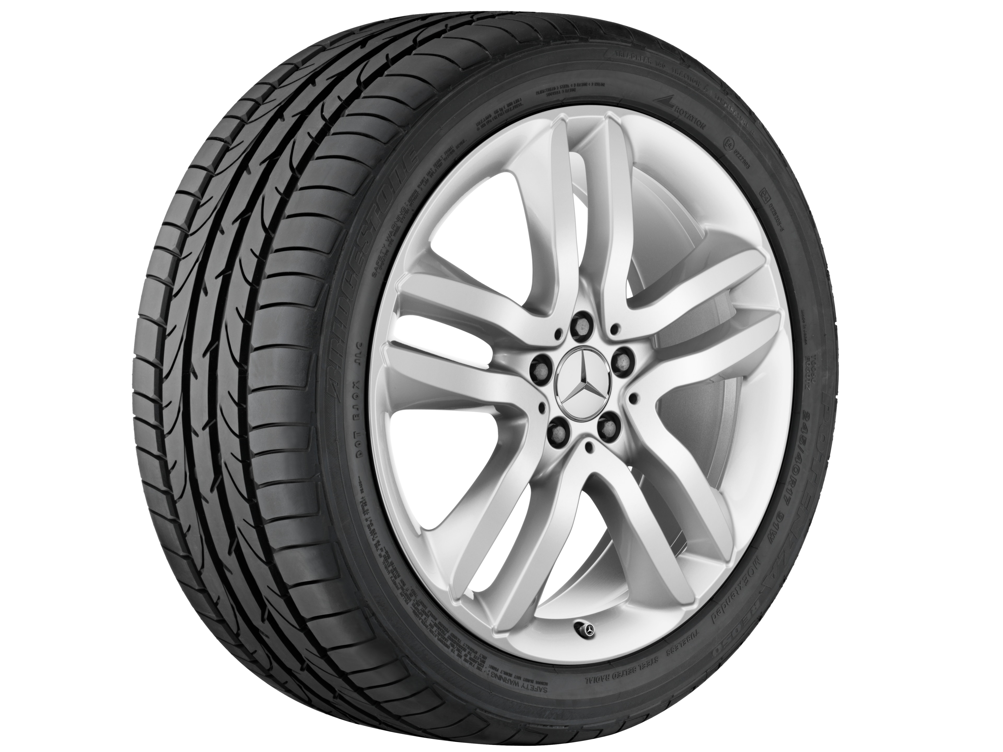 5-twin-spoke wheel, 50.8 cm (20-inch) - 8,5 J x 20 ET 62, titanium silver, painted