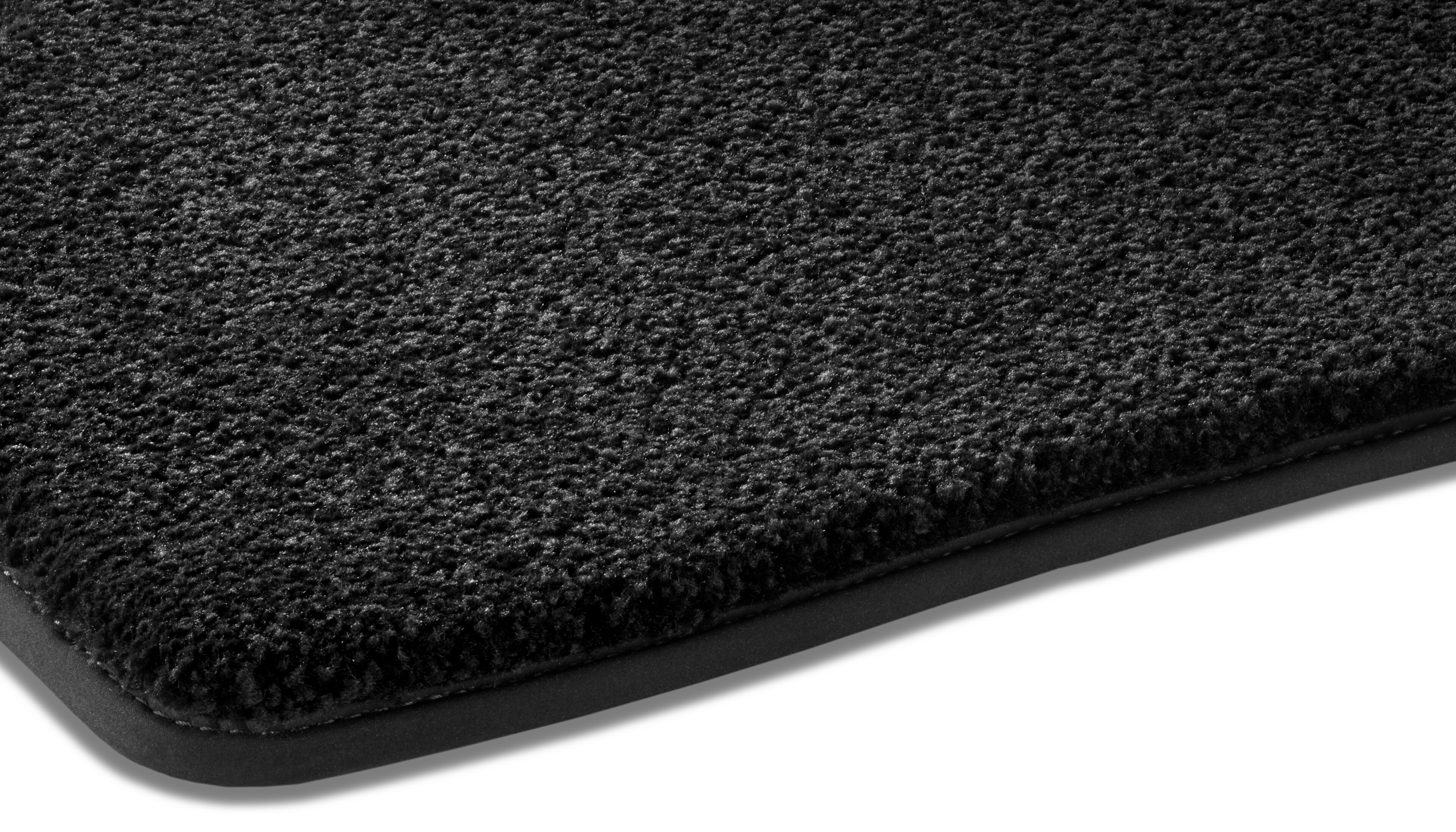 Velour floor mats EXCLUSIVE, Rear, with transmission tunnel mat, Set of 3 - LHD/RHD, black