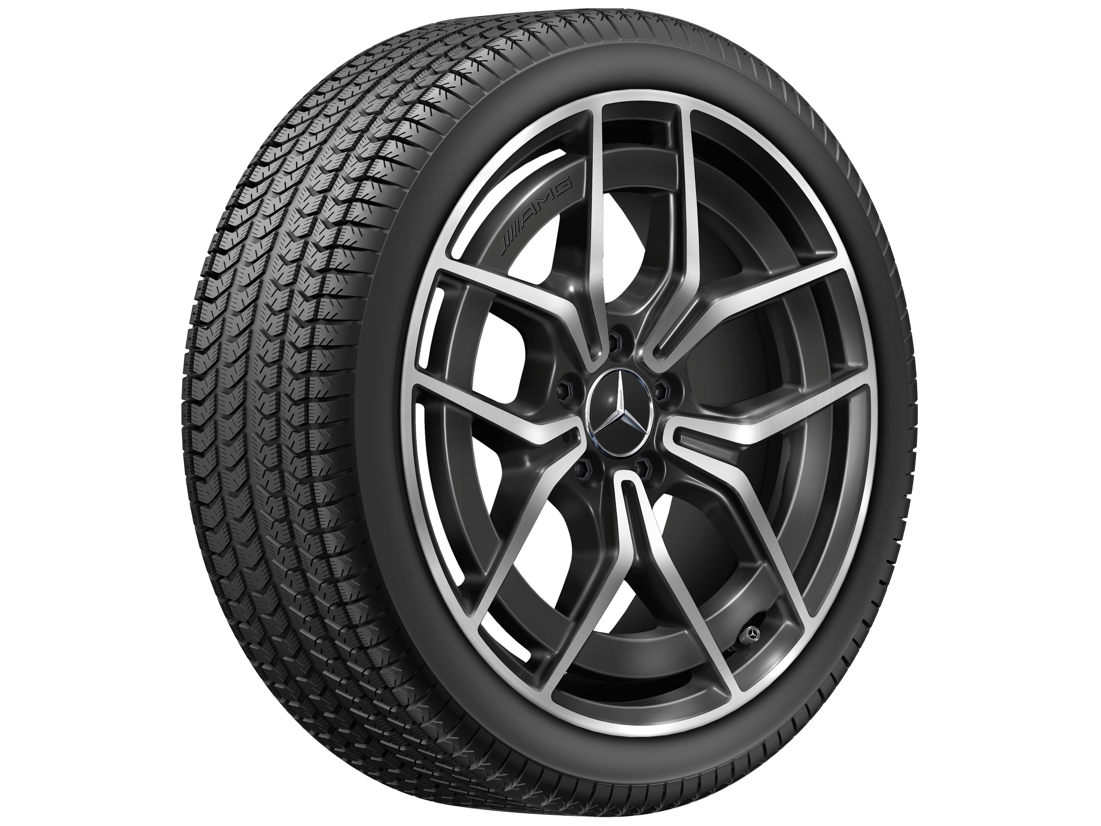 AMG 5-twin-spoke wheel, 48.3 cm (19-inch) - 9 J x 19 ET 58,1, black, high-sheen