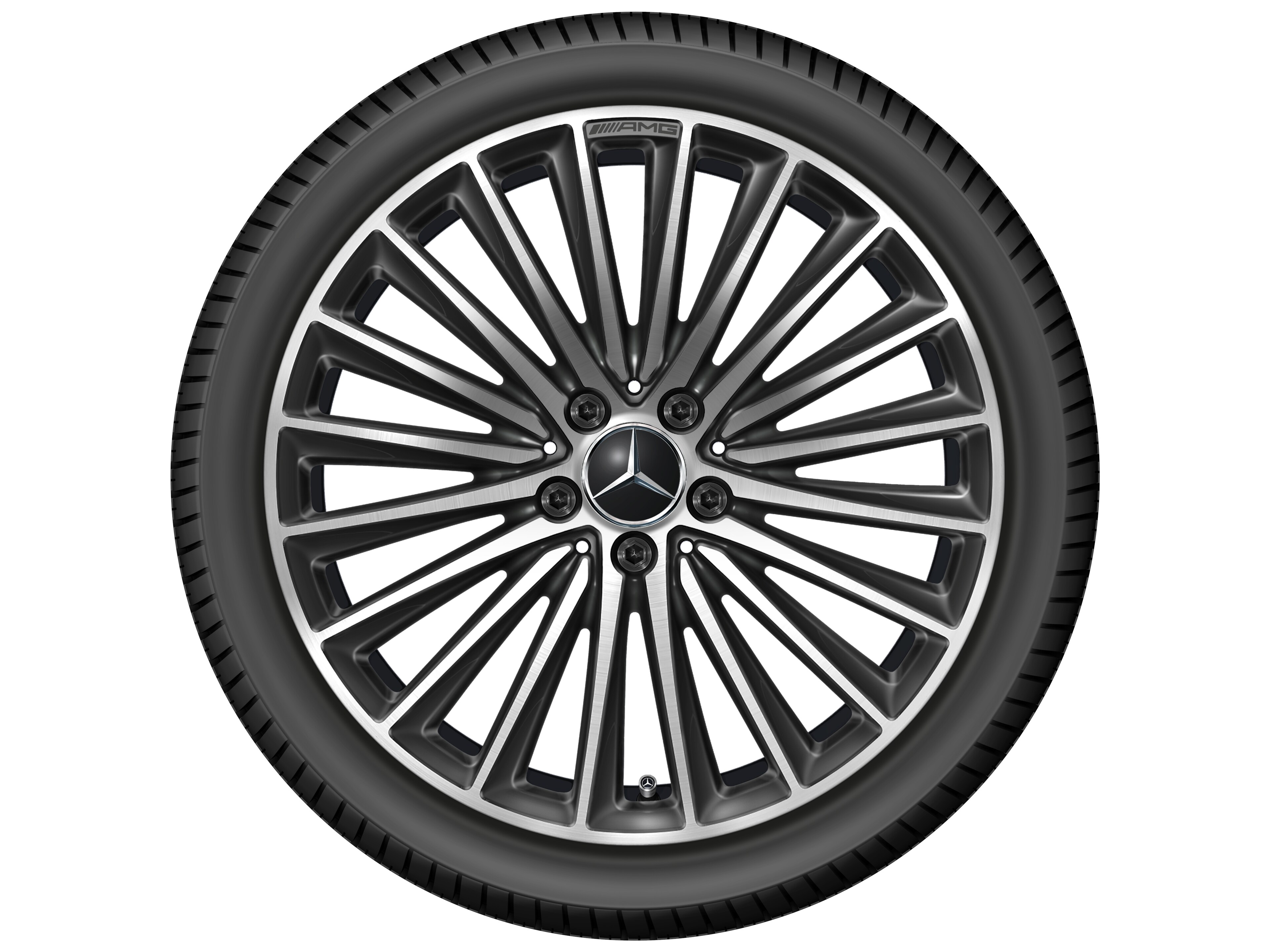 AMG multi-spoke wheel, 48.3 cm (19-inch) - 7,5 J x 19 ET 40, black, high-sheen