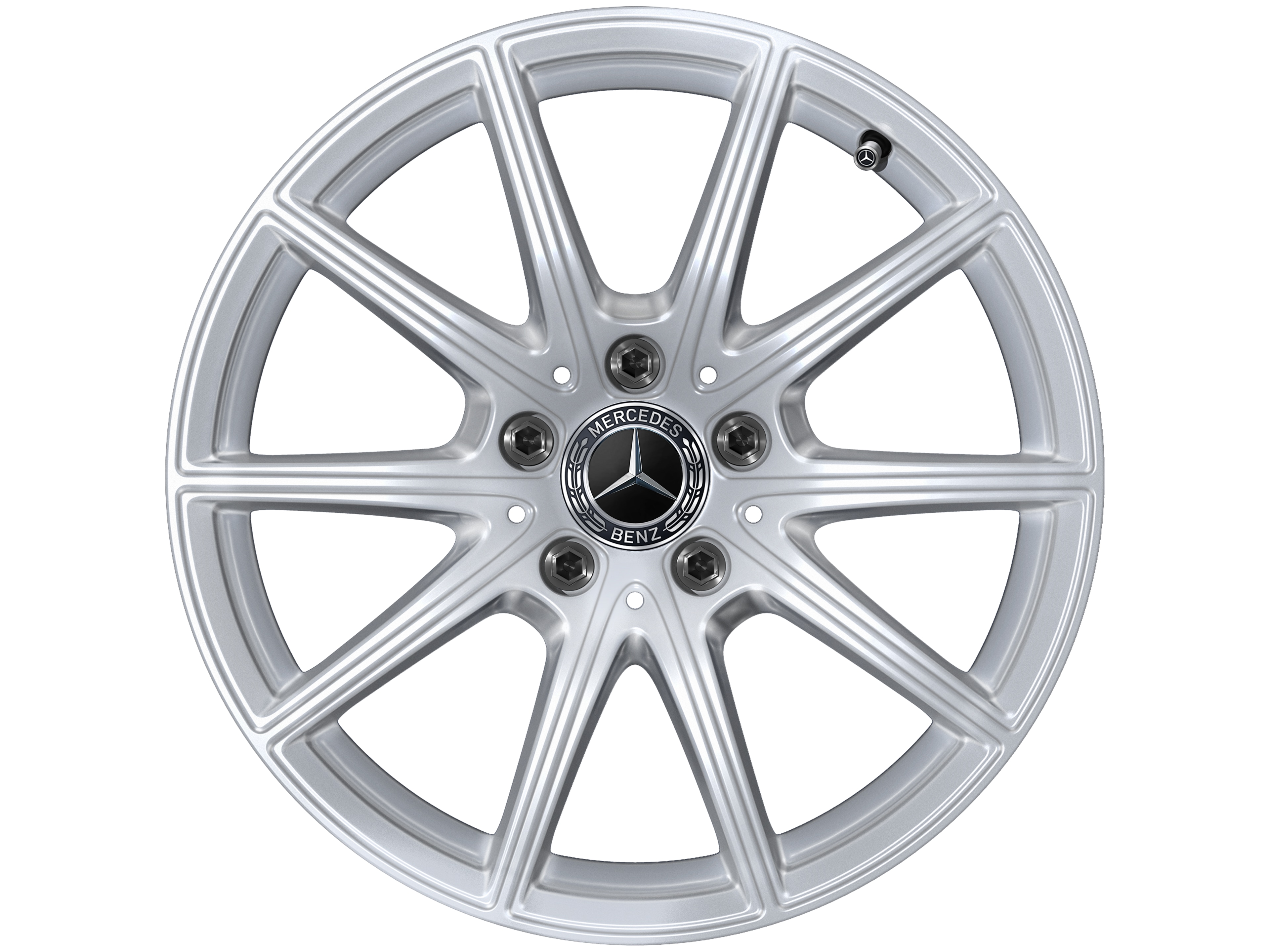 10-spoke wheel, 43.2 cm (17-inch) - 7 J x 17 ET 44,5, vanadium silver