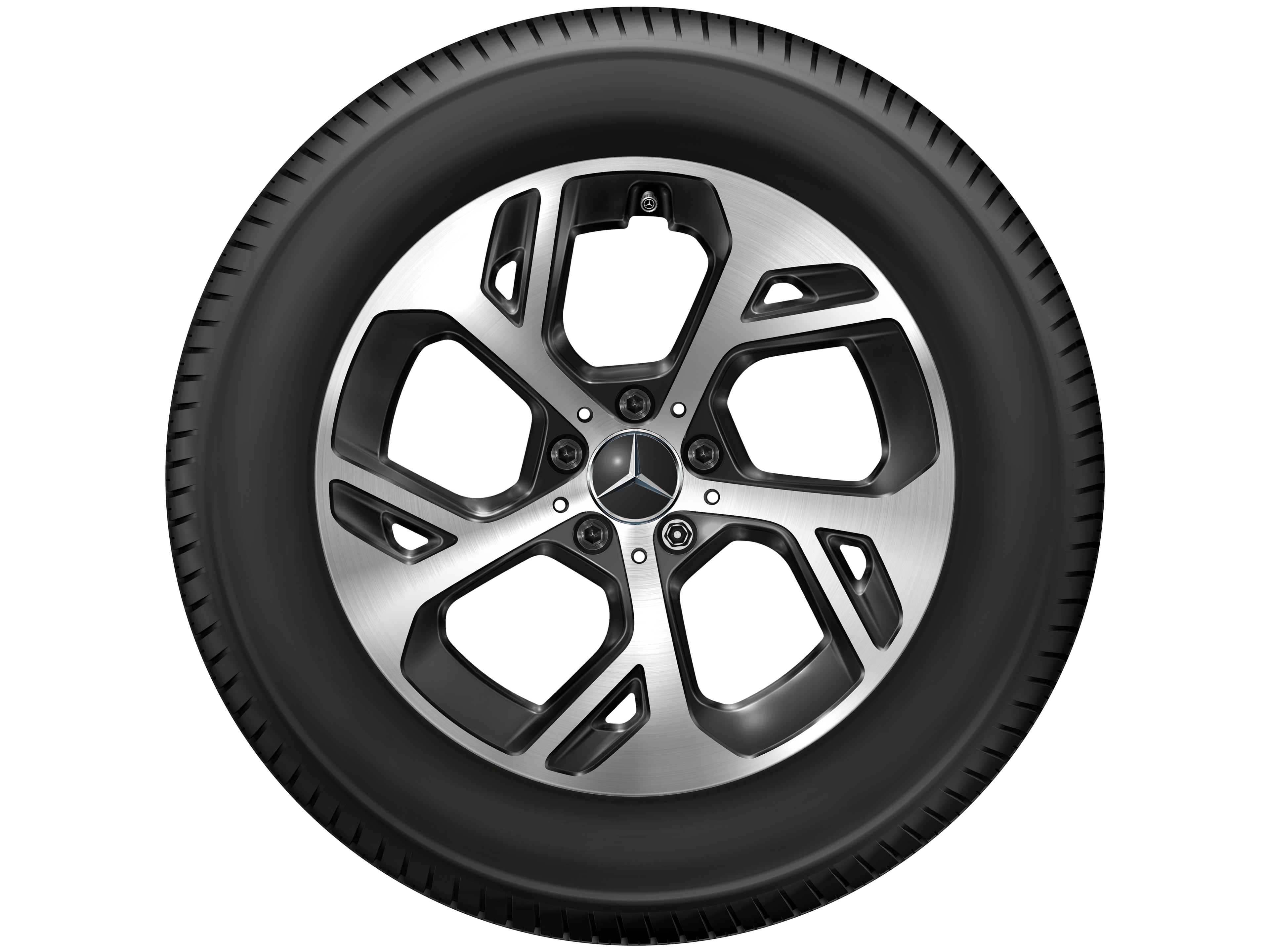 5-spoke wheel, Aero, 45.7 cm (18-inch) - 8 J x 18 ET 32,5, black, high-sheen