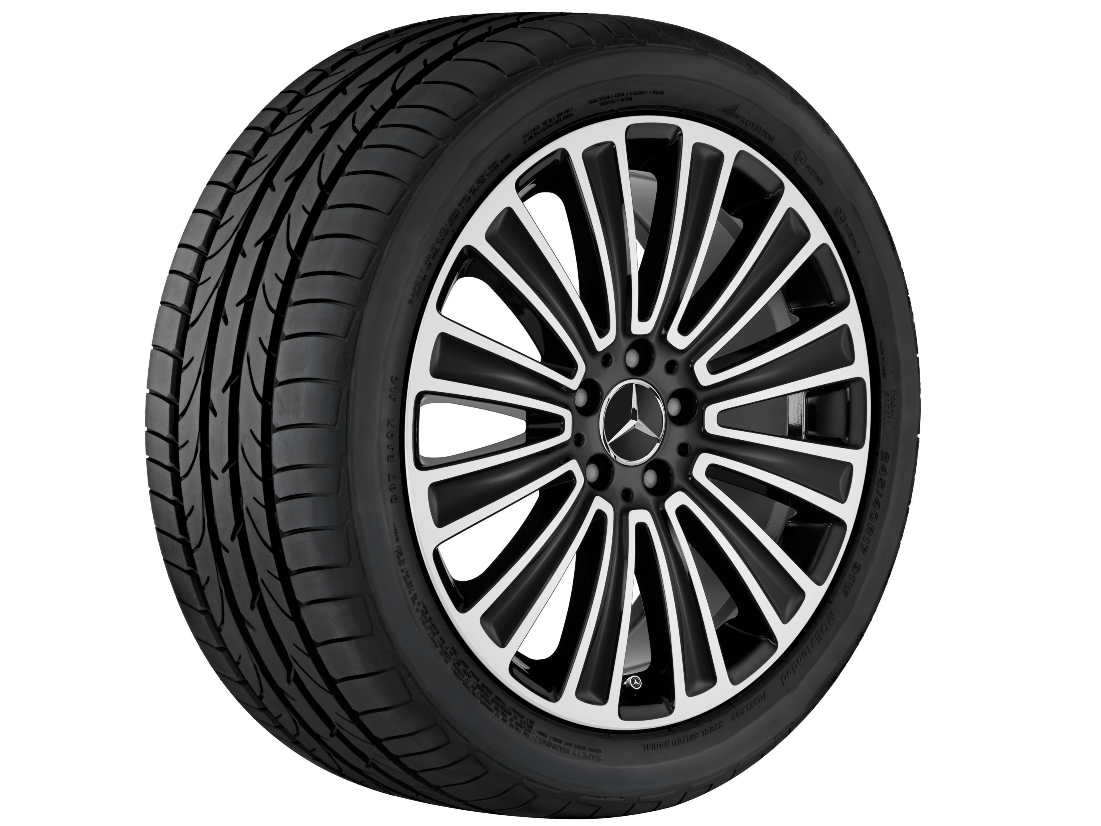 12-spoke wheel, 48.3 cm (19-inch), High-sheen finish - 8 J x 19 ET 38, black, high-sheen